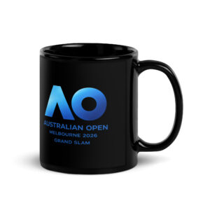 black glossy mug | australian open melbourne 2026 grand slam