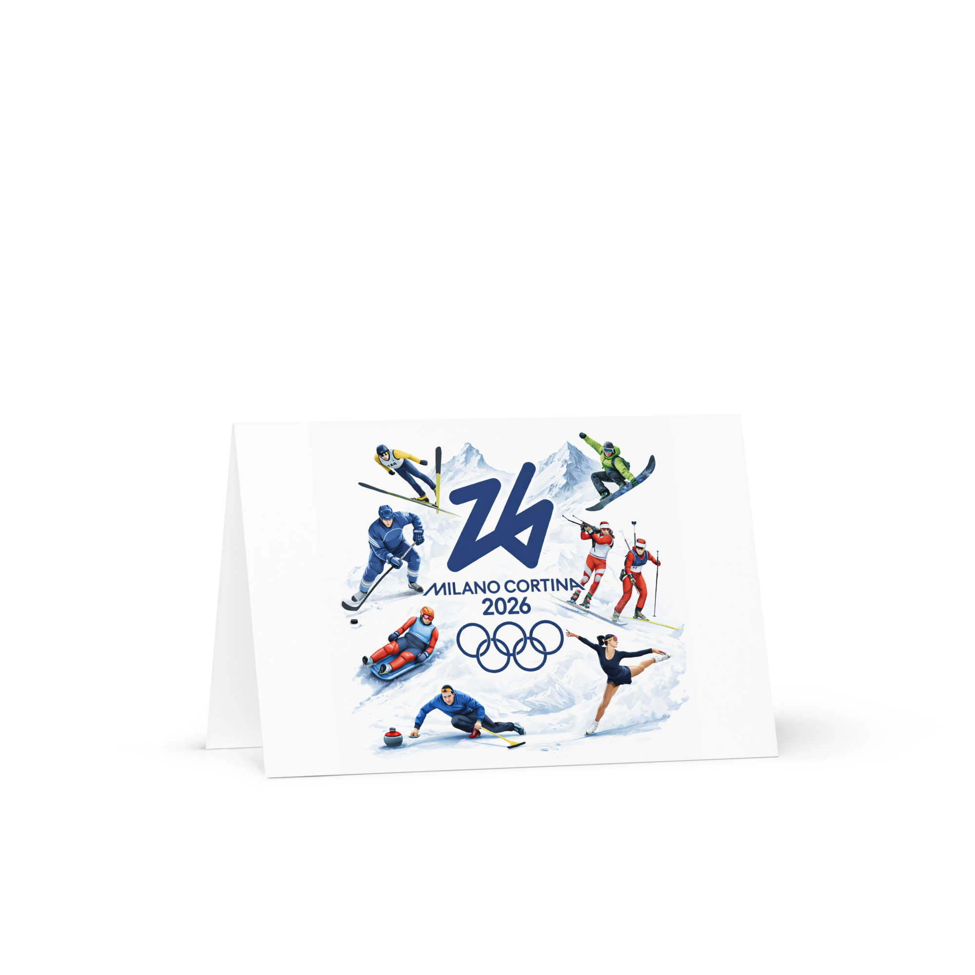 greeting card | milano cortina 2026 winter olympics sports energy greeting card | milano cortina 2026 winter olympics sports energy