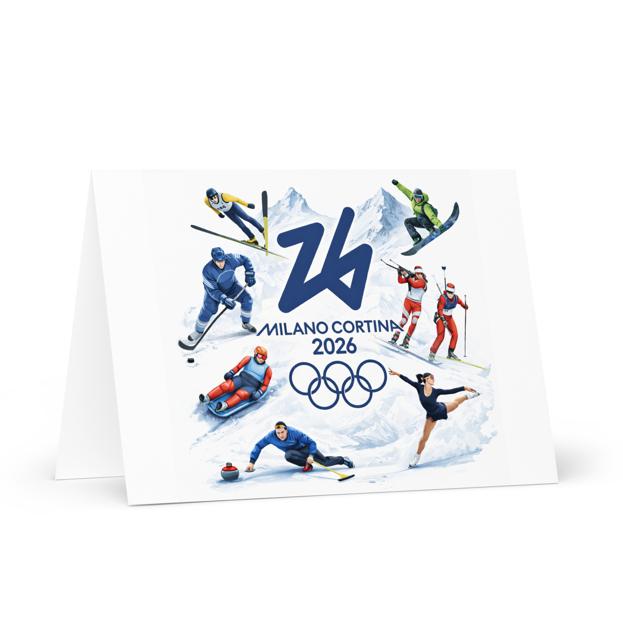 greeting card | milano cortina 2026 winter olympics sports energy greeting card | milano cortina 2026 winter olympics sports energy