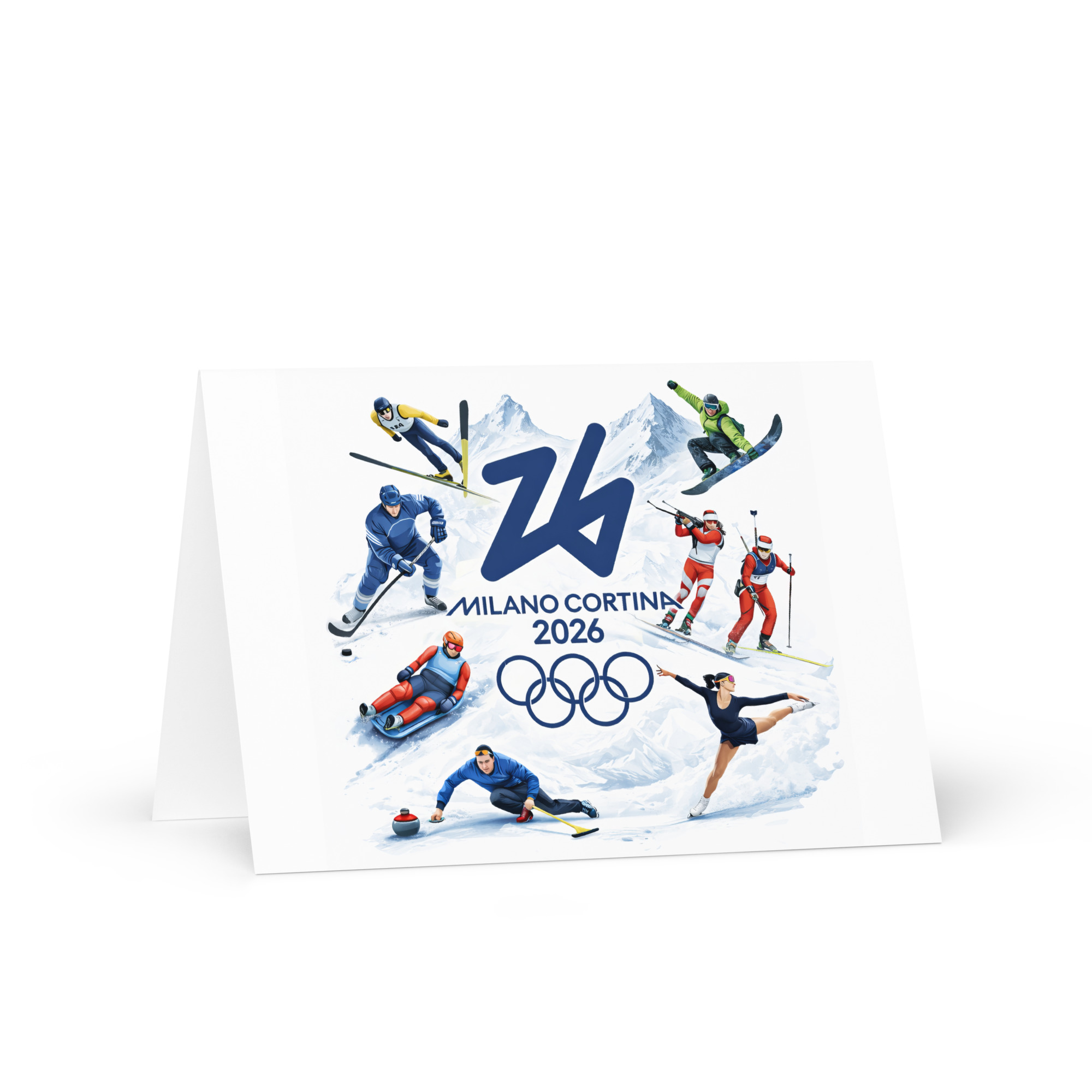 greeting card | milano cortina 2026 winter olympics sports energy greeting card | milano cortina 2026 winter olympics sports energy