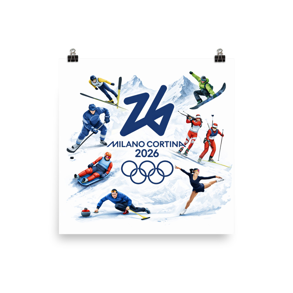 photo paper poster | milano cortina 2026 winter olympics sports energy photo paper poster | milano cortina 2026 winter olympics sports energy