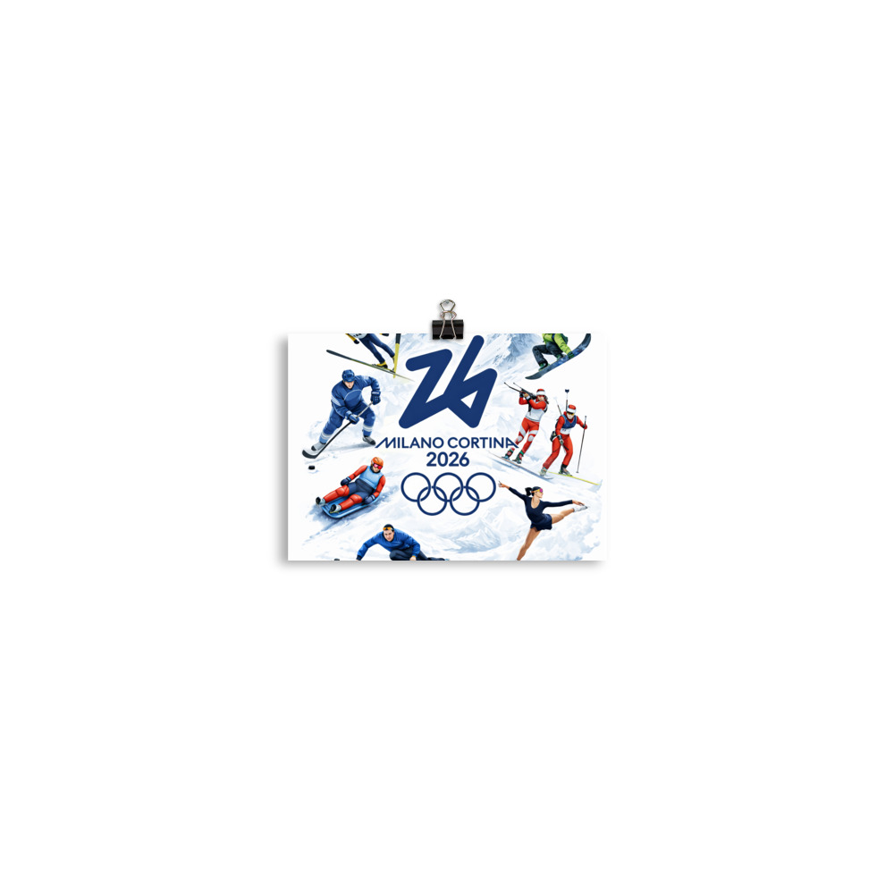 photo paper poster | milano cortina 2026 winter olympics sports energy photo paper poster | milano cortina 2026 winter olympics sports energy