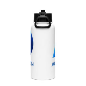 stainless steel water bottle with a straw lid | australian open melbourne 2026 grand slam