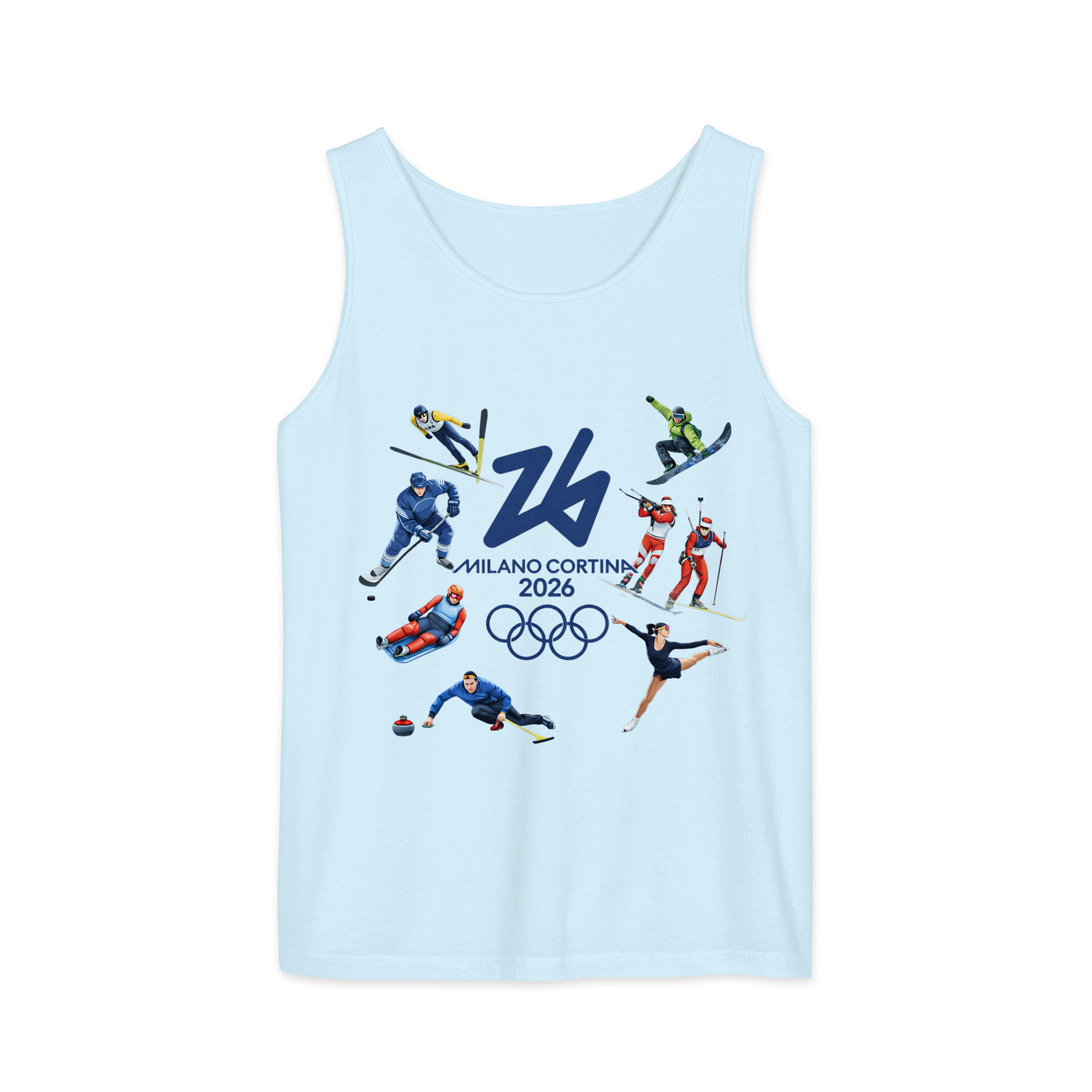 unisex garment dyed tank top | milano cortina 2026 winter olympics sports energy unisex garment dyed tank top | milano cortina 2026 winter olympics sports energy