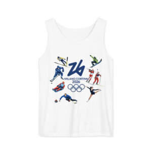 unisex garment dyed tank top | milano cortina 2026 winter olympics sports energy
