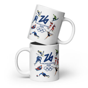 white glossy mug | milano cortina 2026 winter olympics sports energy