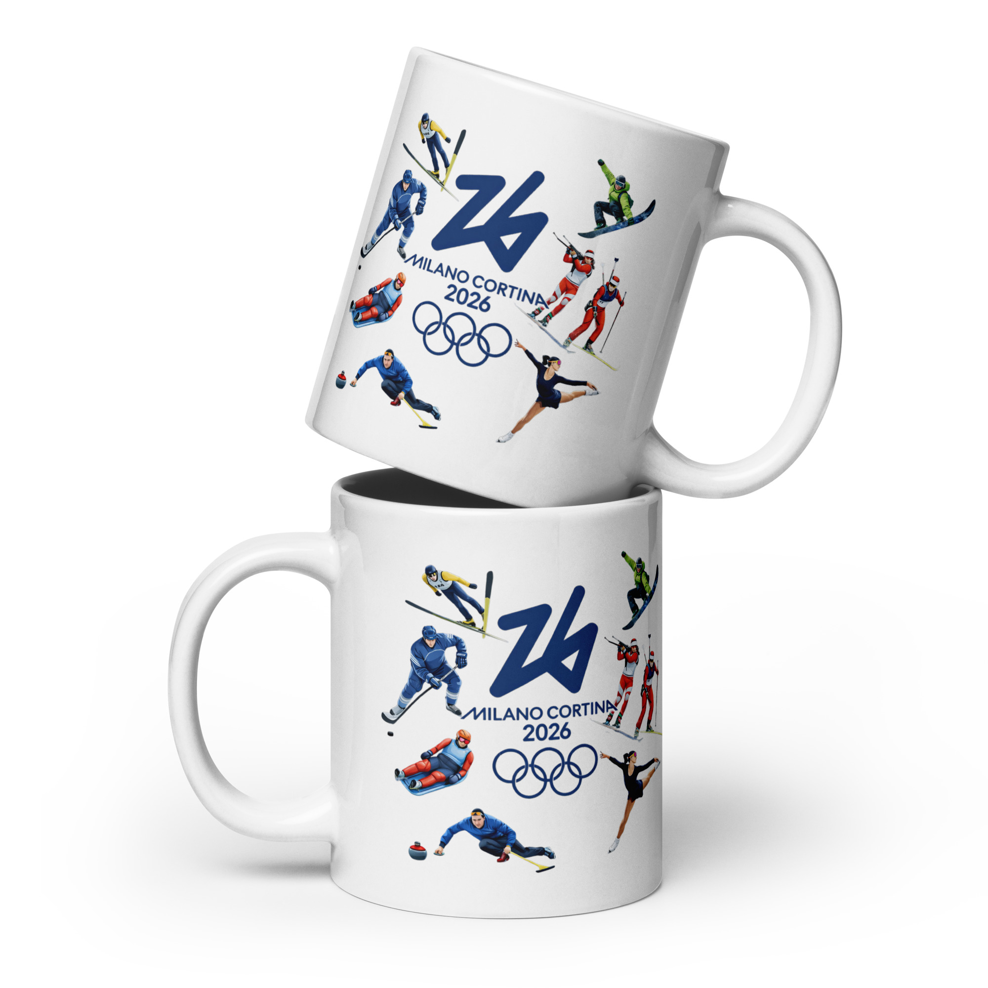 white glossy mug | milano cortina 2026 winter olympics sports energy white glossy mug | milano cortina 2026 winter olympics sports energy