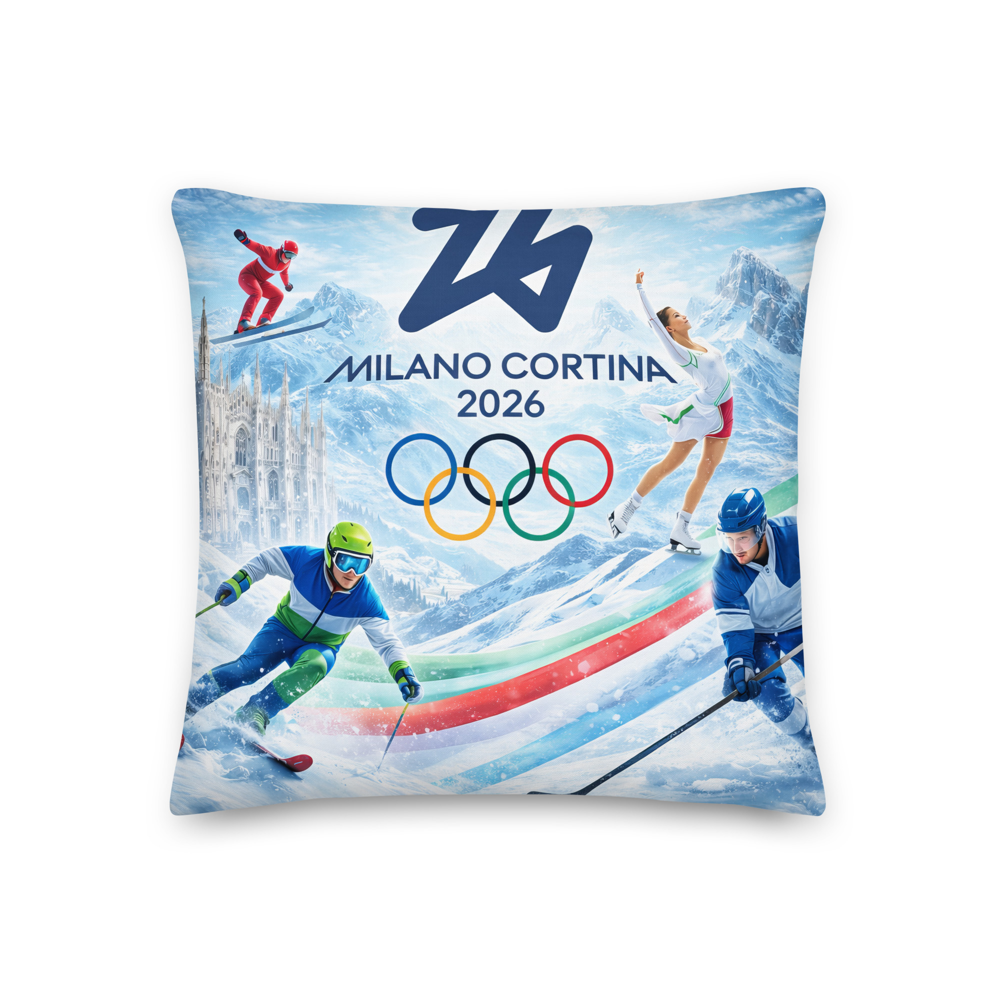 premium pillow | milano cortina 2026 winter olympics sports energy premium pillow | milano cortina 2026 winter olympics sports energy