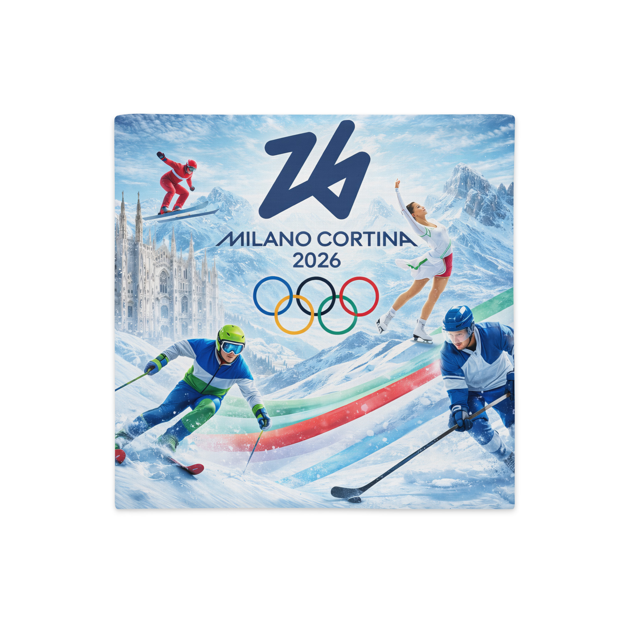 premium pillow case | milano cortina 2026 winter olympics sports energy premium pillow case | milano cortina 2026 winter olympics sports energy
