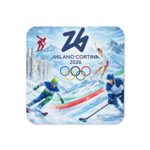 cork back coaster | milano cortina 2026 winter olympics sports energy