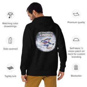 unisex hoodie | we stand with you, lindsey