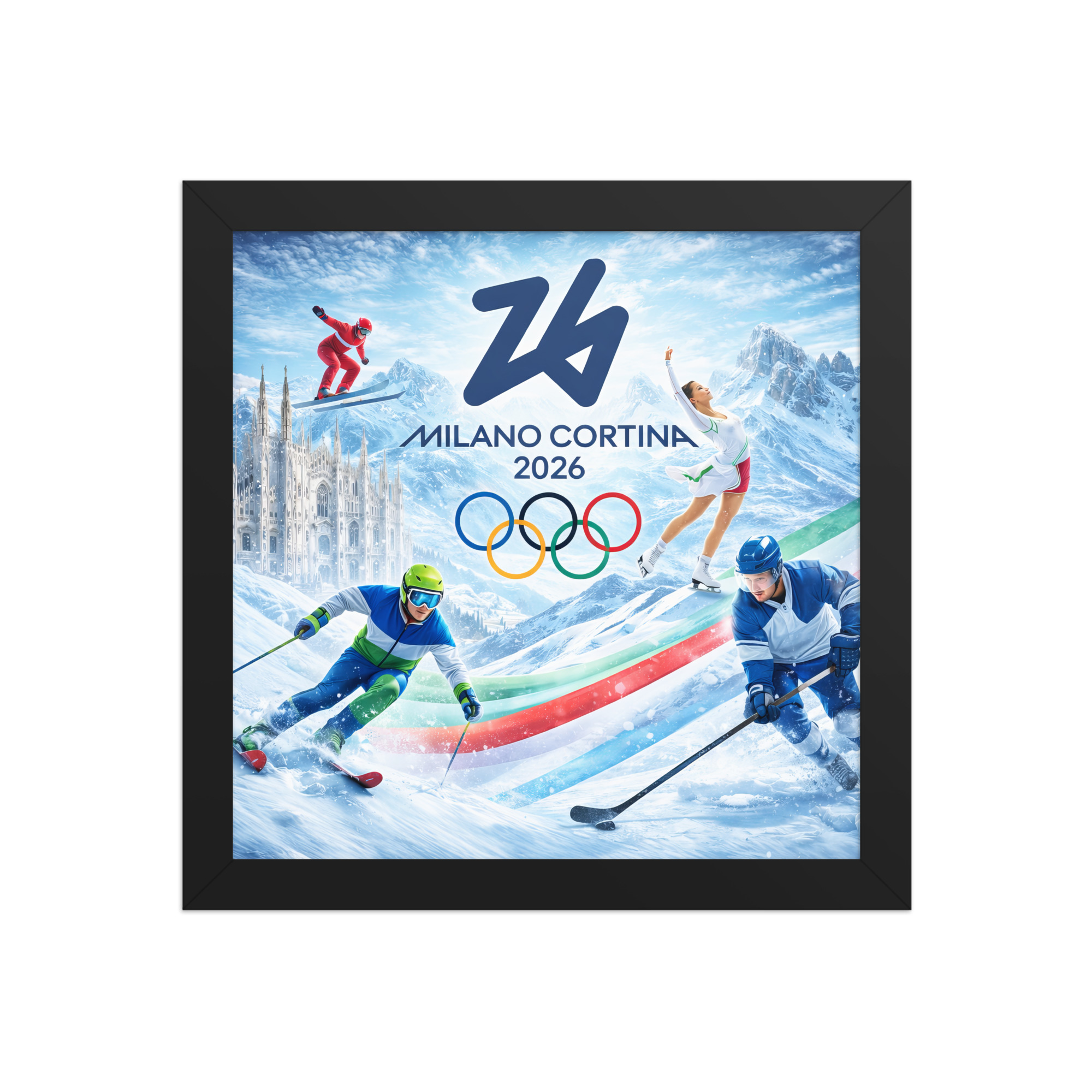 framed poster | milano cortina 2026 winter olympics sports energy framed poster | milano cortina 2026 winter olympics sports energy