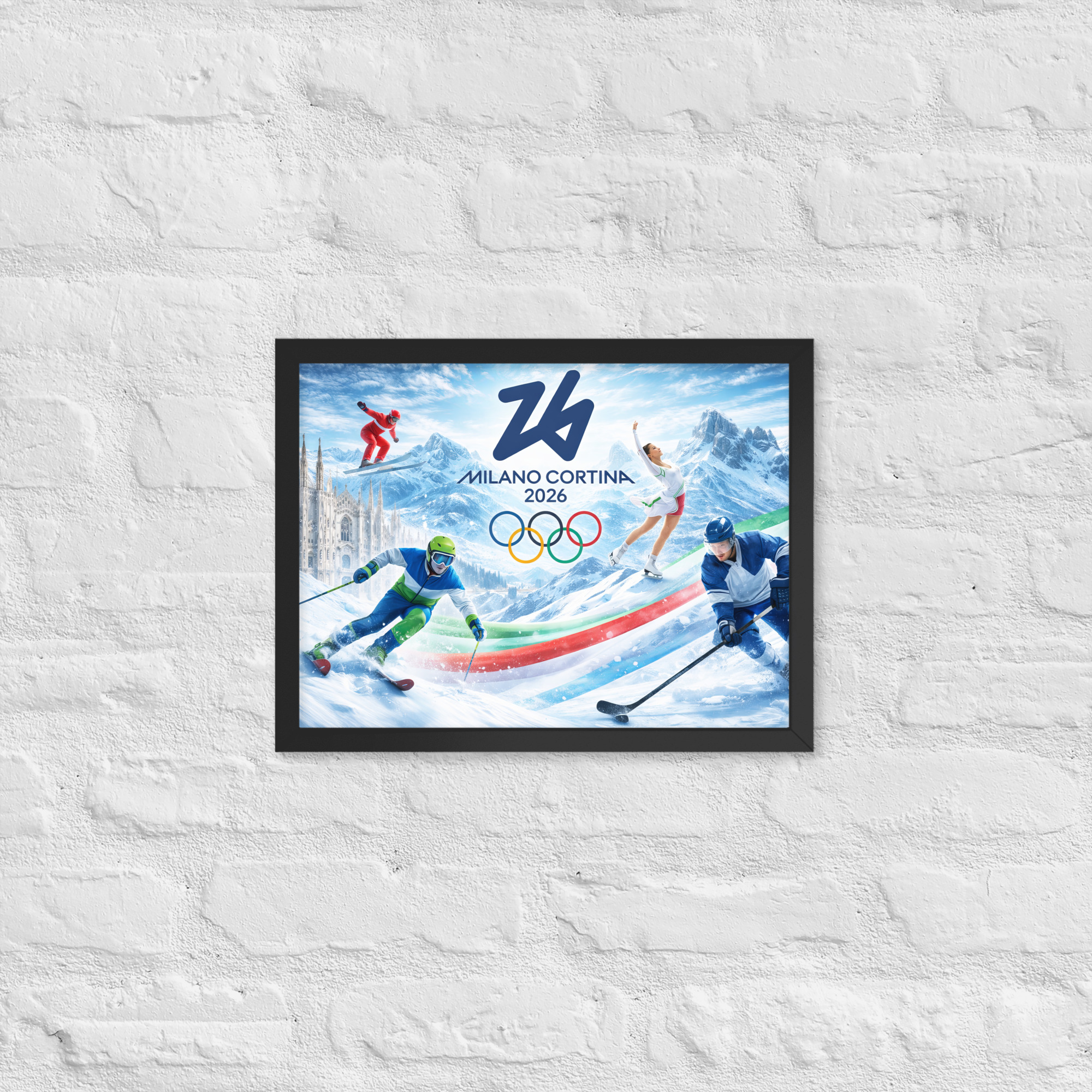 framed poster | milano cortina 2026 winter olympics sports energy framed poster | milano cortina 2026 winter olympics sports energy