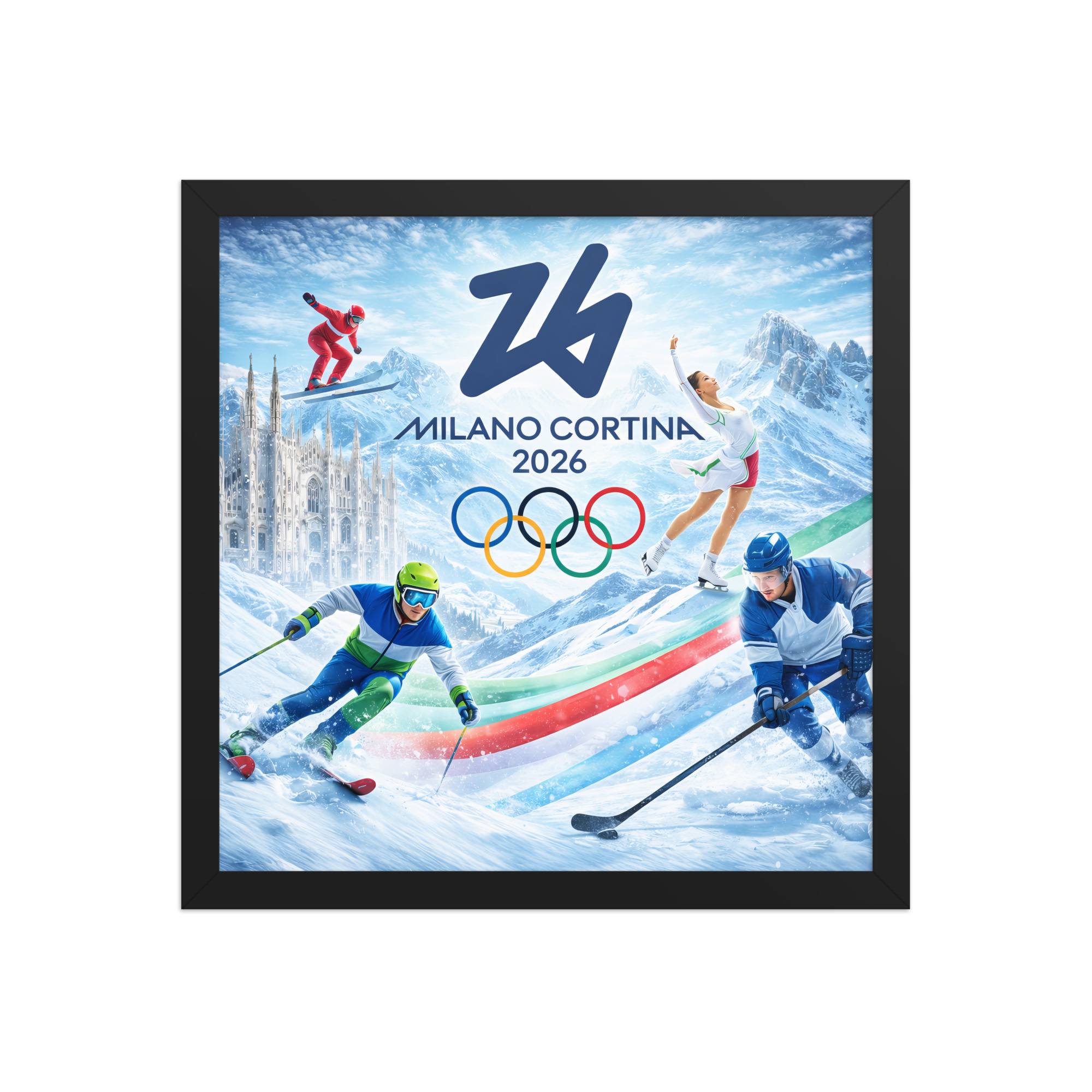 framed poster | milano cortina 2026 winter olympics sports energy framed poster | milano cortina 2026 winter olympics sports energy