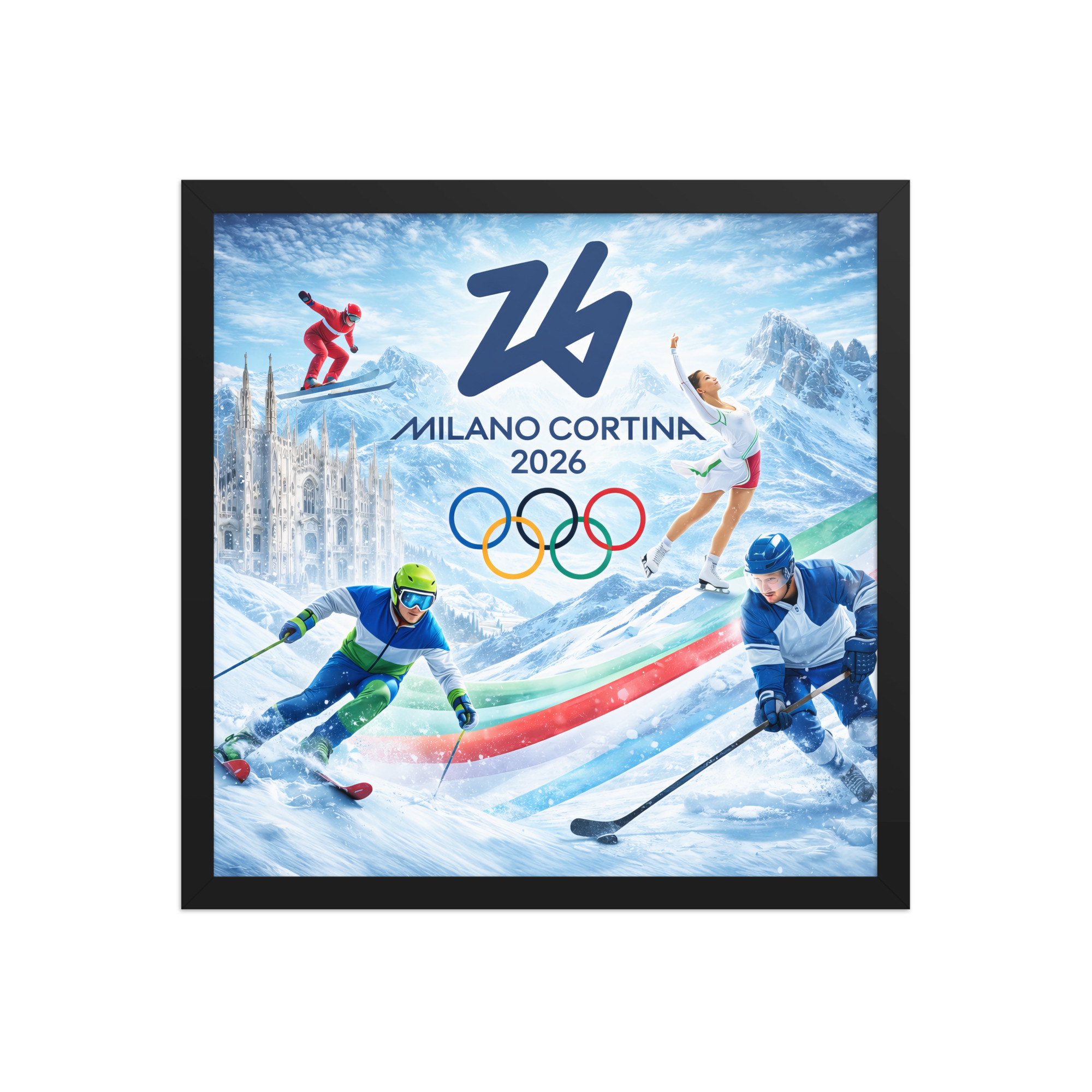 framed poster | milano cortina 2026 winter olympics sports energy framed poster | milano cortina 2026 winter olympics sports energy