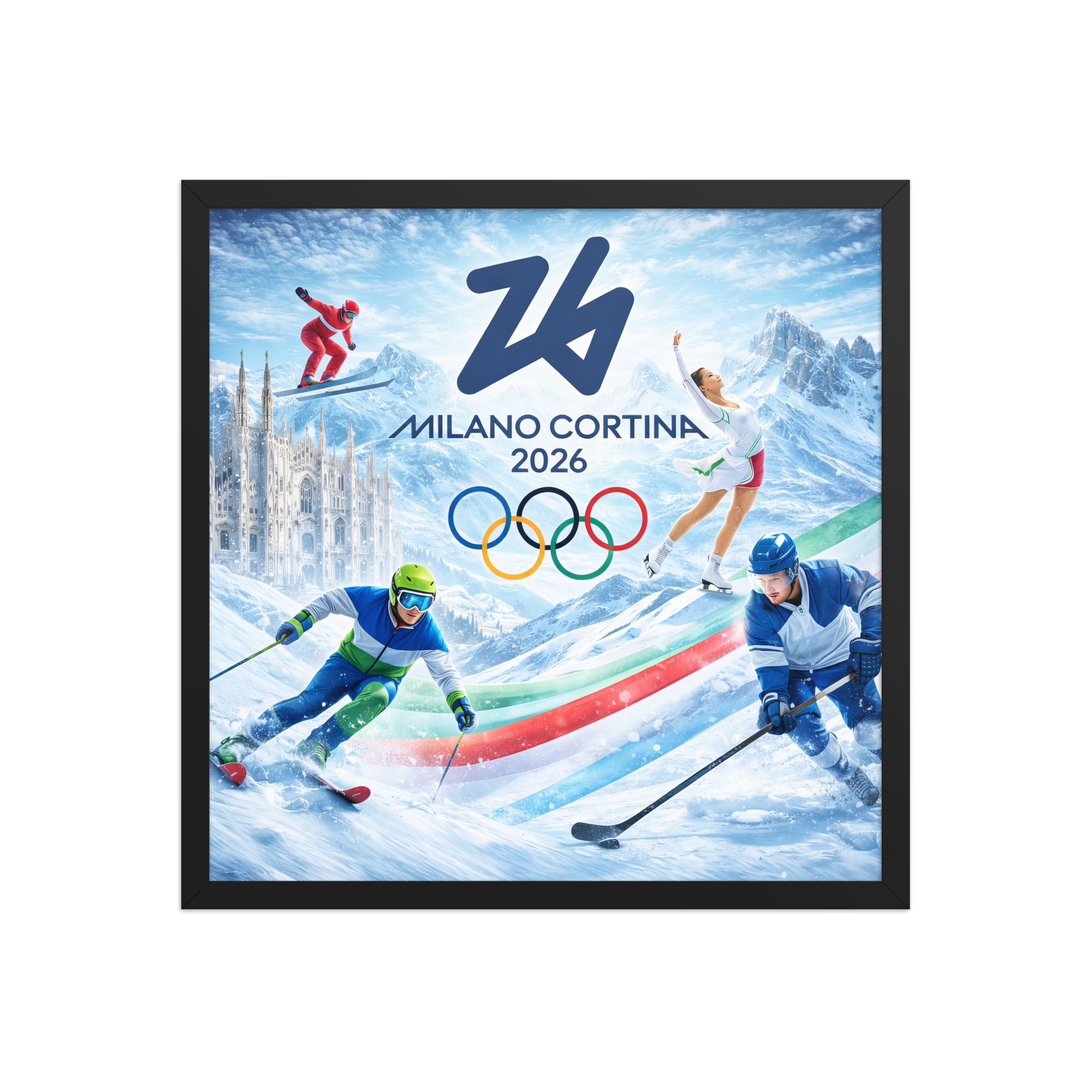framed poster | milano cortina 2026 winter olympics sports energy framed poster | milano cortina 2026 winter olympics sports energy