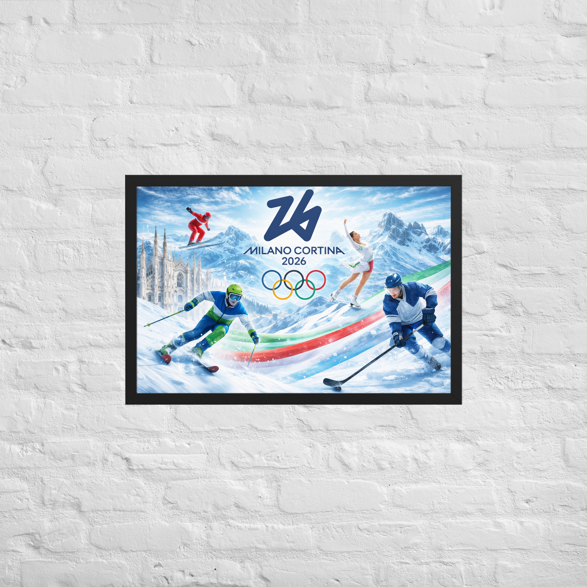 framed poster | milano cortina 2026 winter olympics sports energy framed poster | milano cortina 2026 winter olympics sports energy