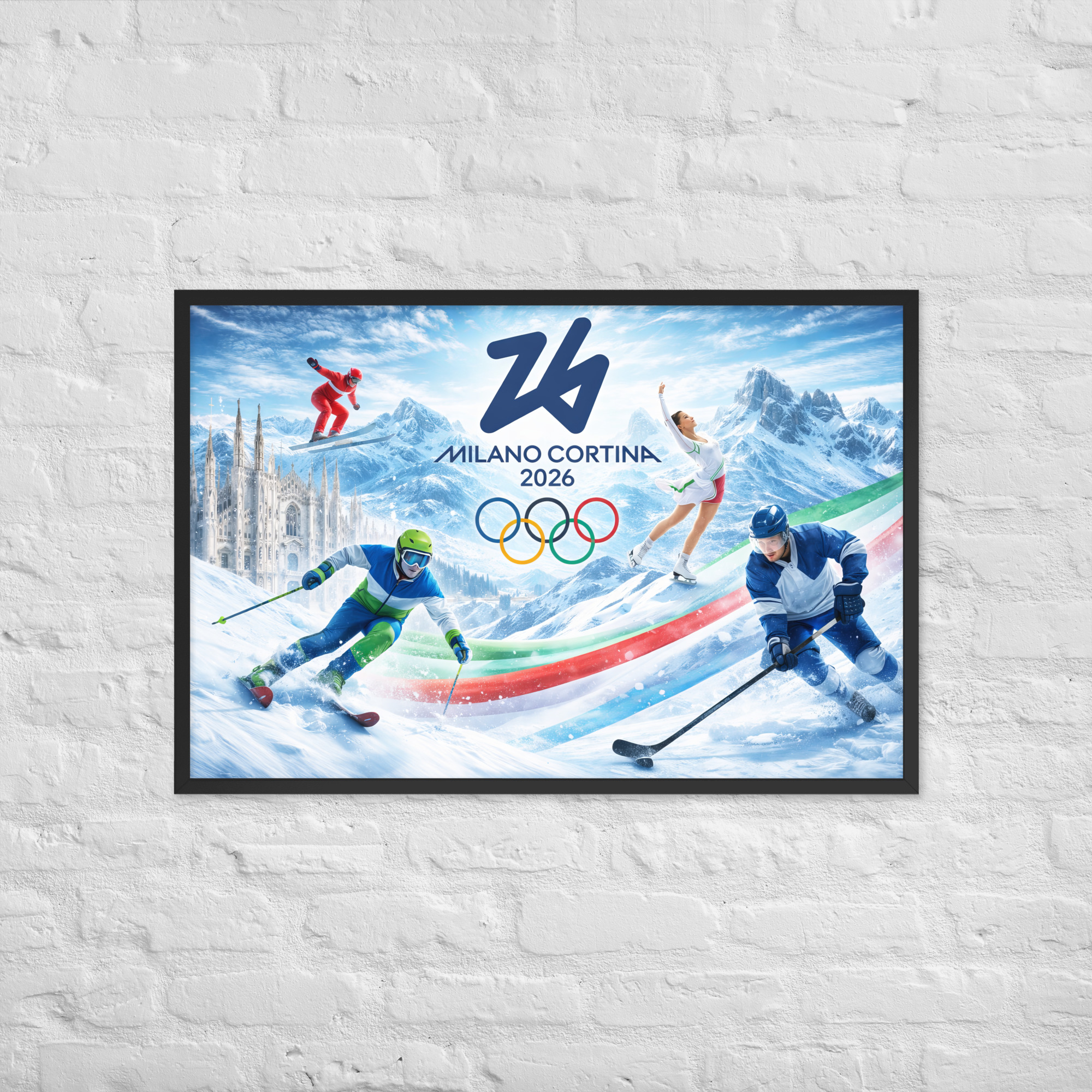 framed poster | milano cortina 2026 winter olympics sports energy framed poster | milano cortina 2026 winter olympics sports energy