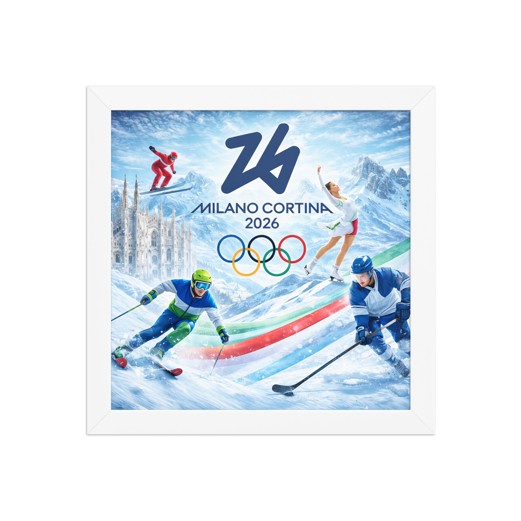 framed poster | milano cortina 2026 winter olympics sports energy framed poster | milano cortina 2026 winter olympics sports energy