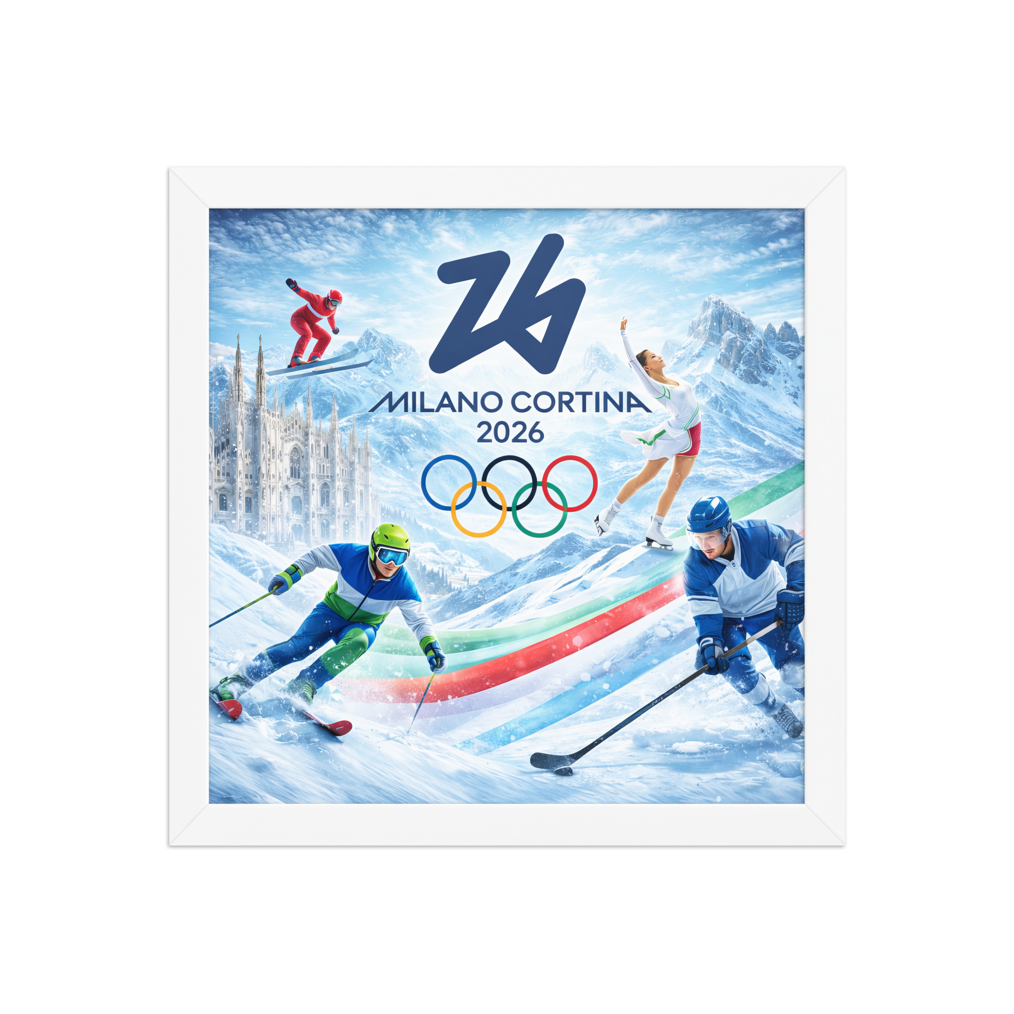framed poster | milano cortina 2026 winter olympics sports energy framed poster | milano cortina 2026 winter olympics sports energy