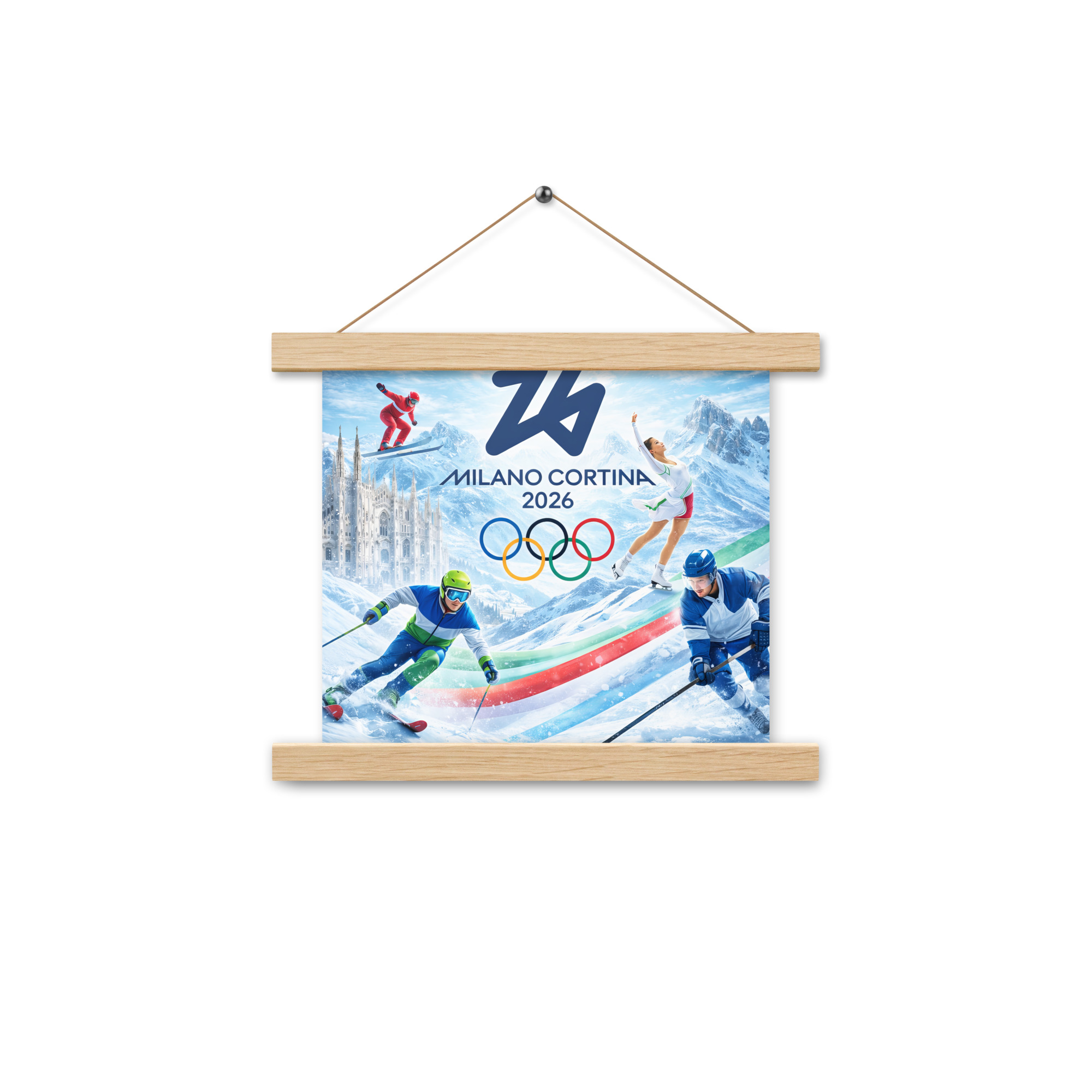 poster with hangers | milano cortina 2026 winter olympics sports energy poster with hangers | milano cortina 2026 winter olympics sports energy