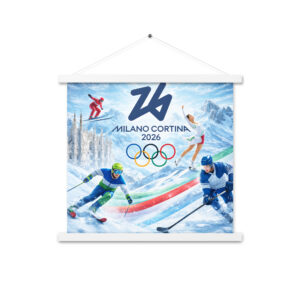 poster with hangers | milano cortina 2026 winter olympics sports energy