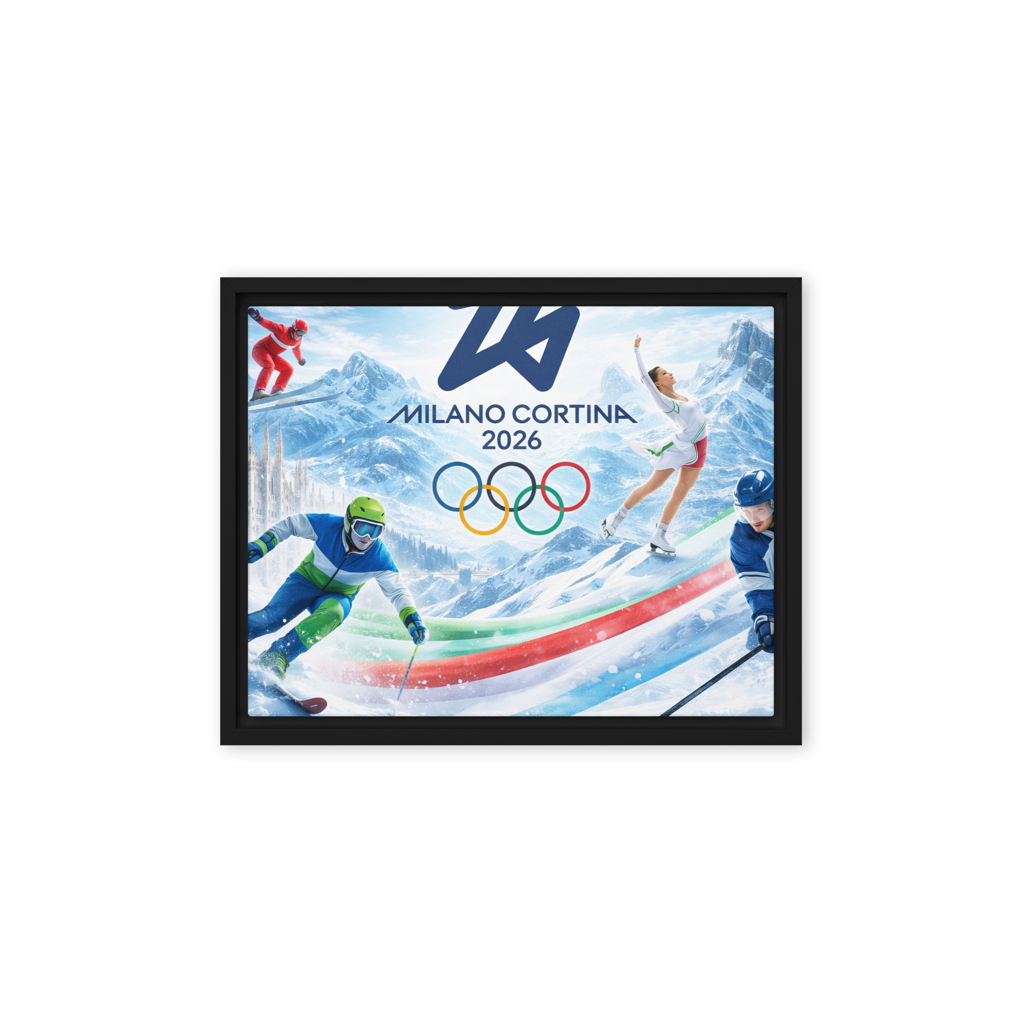 framed canvas | milano cortina 2026 winter olympics sports energy framed canvas | milano cortina 2026 winter olympics sports energy