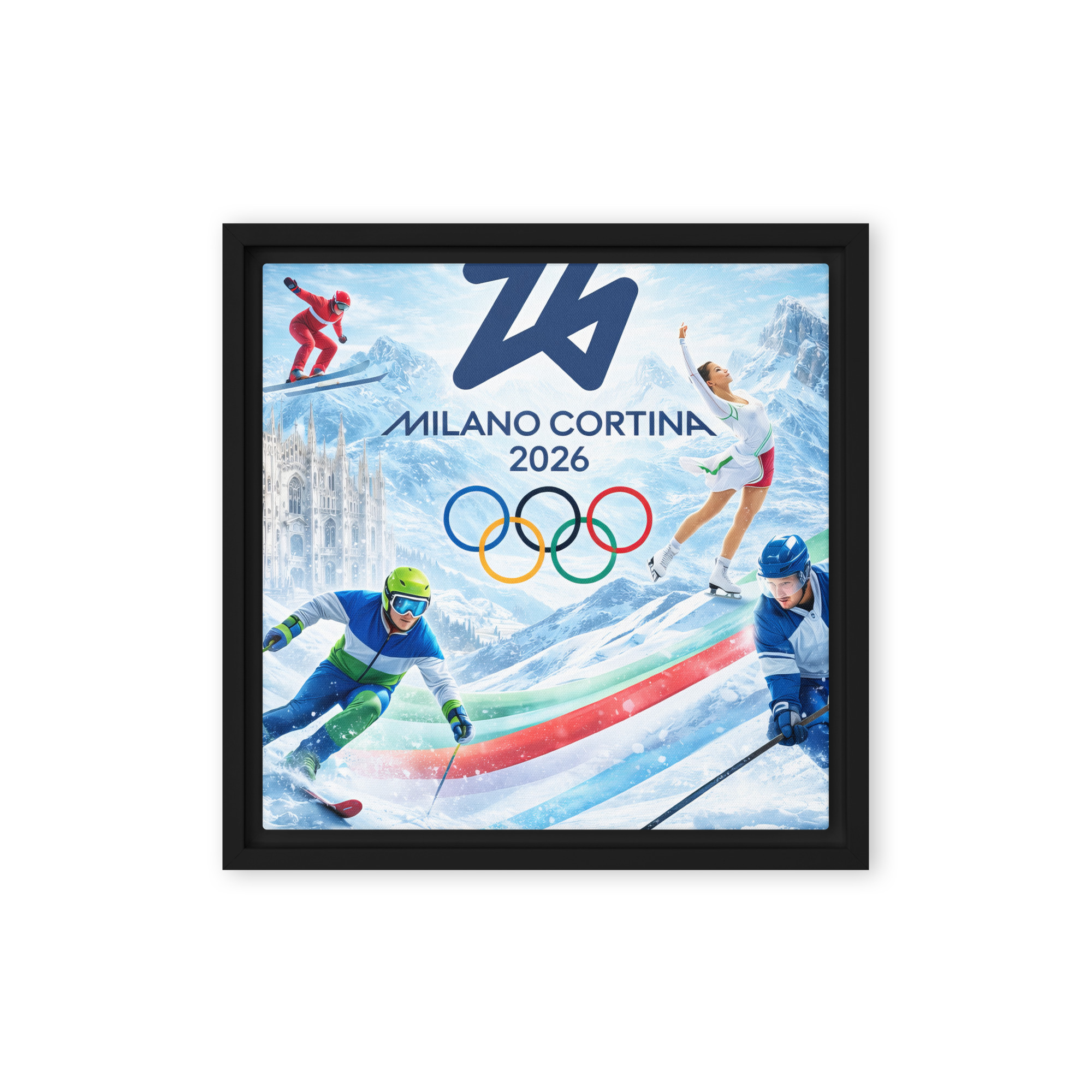framed canvas | milano cortina 2026 winter olympics sports energy framed canvas | milano cortina 2026 winter olympics sports energy