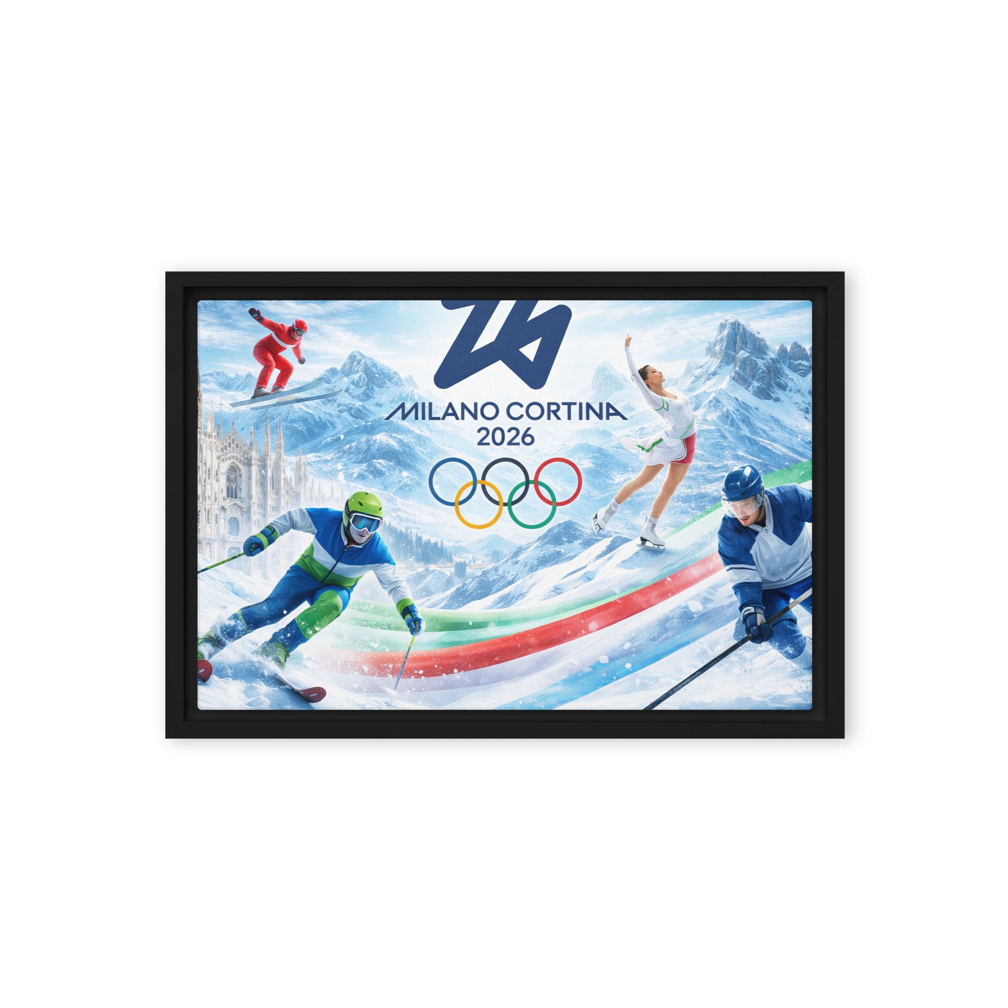 framed canvas | milano cortina 2026 winter olympics sports energy framed canvas | milano cortina 2026 winter olympics sports energy