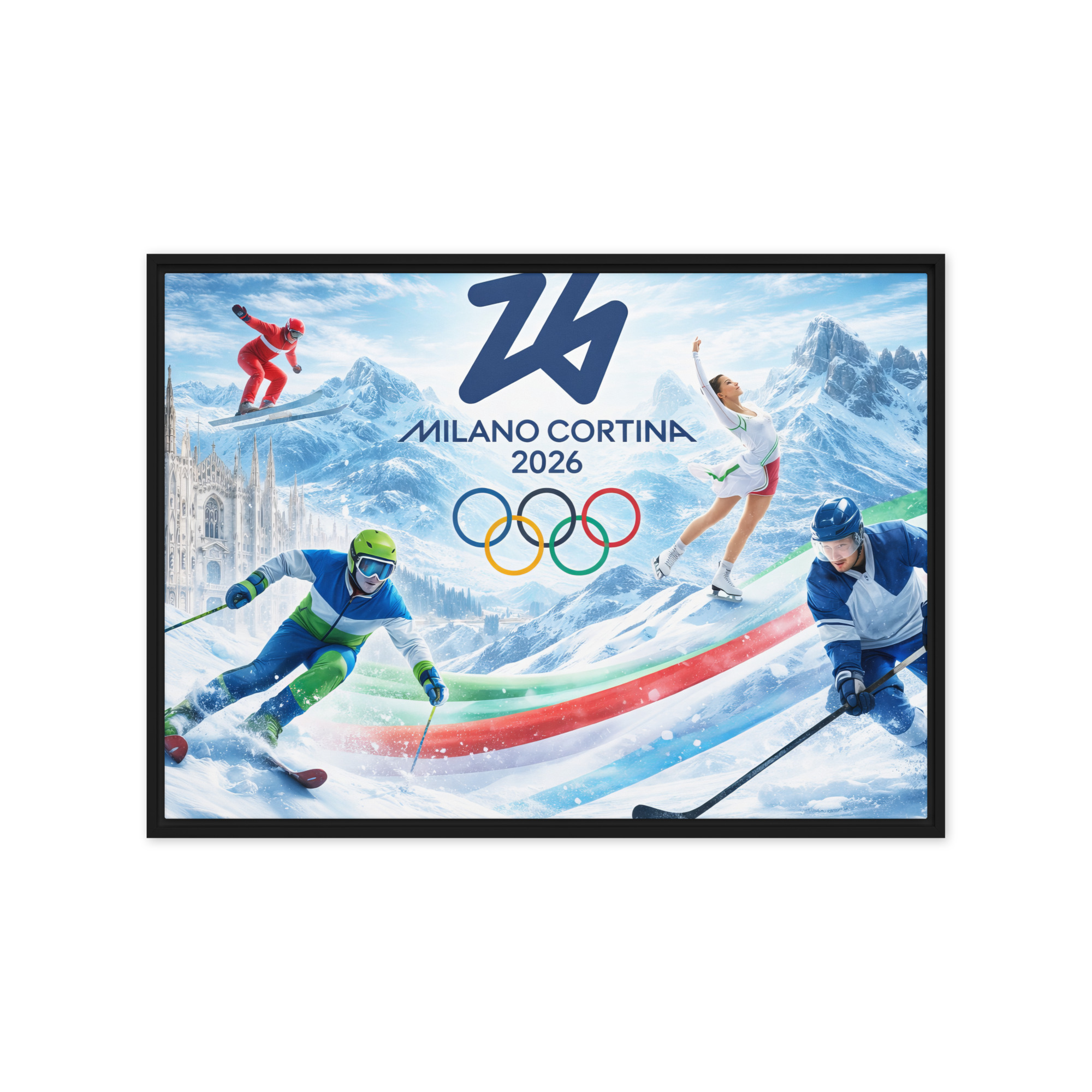 framed canvas | milano cortina 2026 winter olympics sports energy framed canvas | milano cortina 2026 winter olympics sports energy