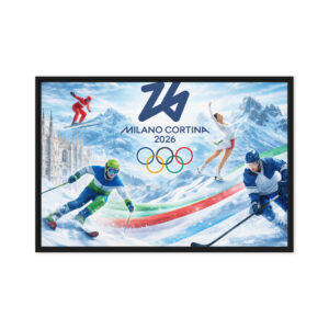 framed canvas | milano cortina 2026 winter olympics sports energy