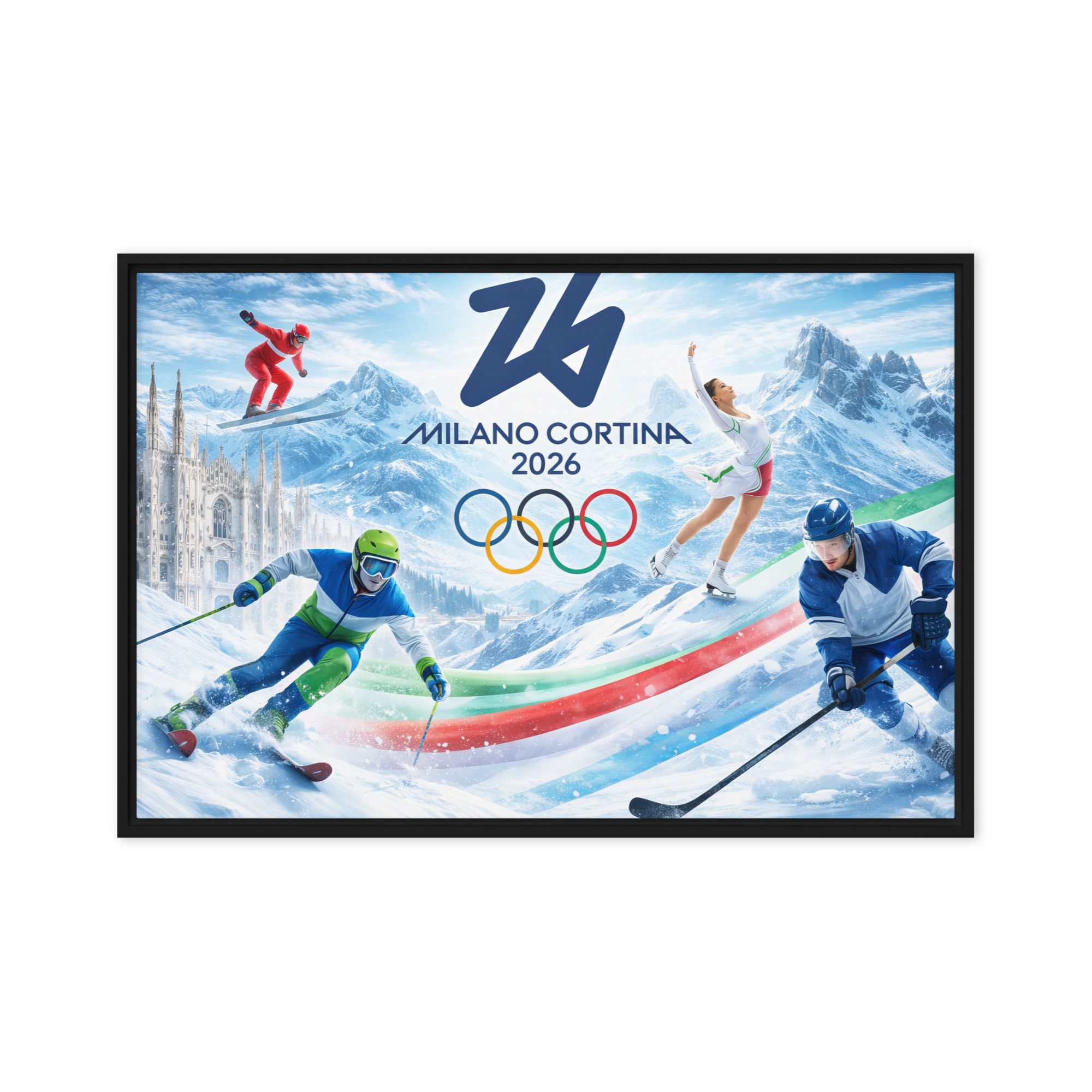framed canvas | milano cortina 2026 winter olympics sports energy framed canvas | milano cortina 2026 winter olympics sports energy