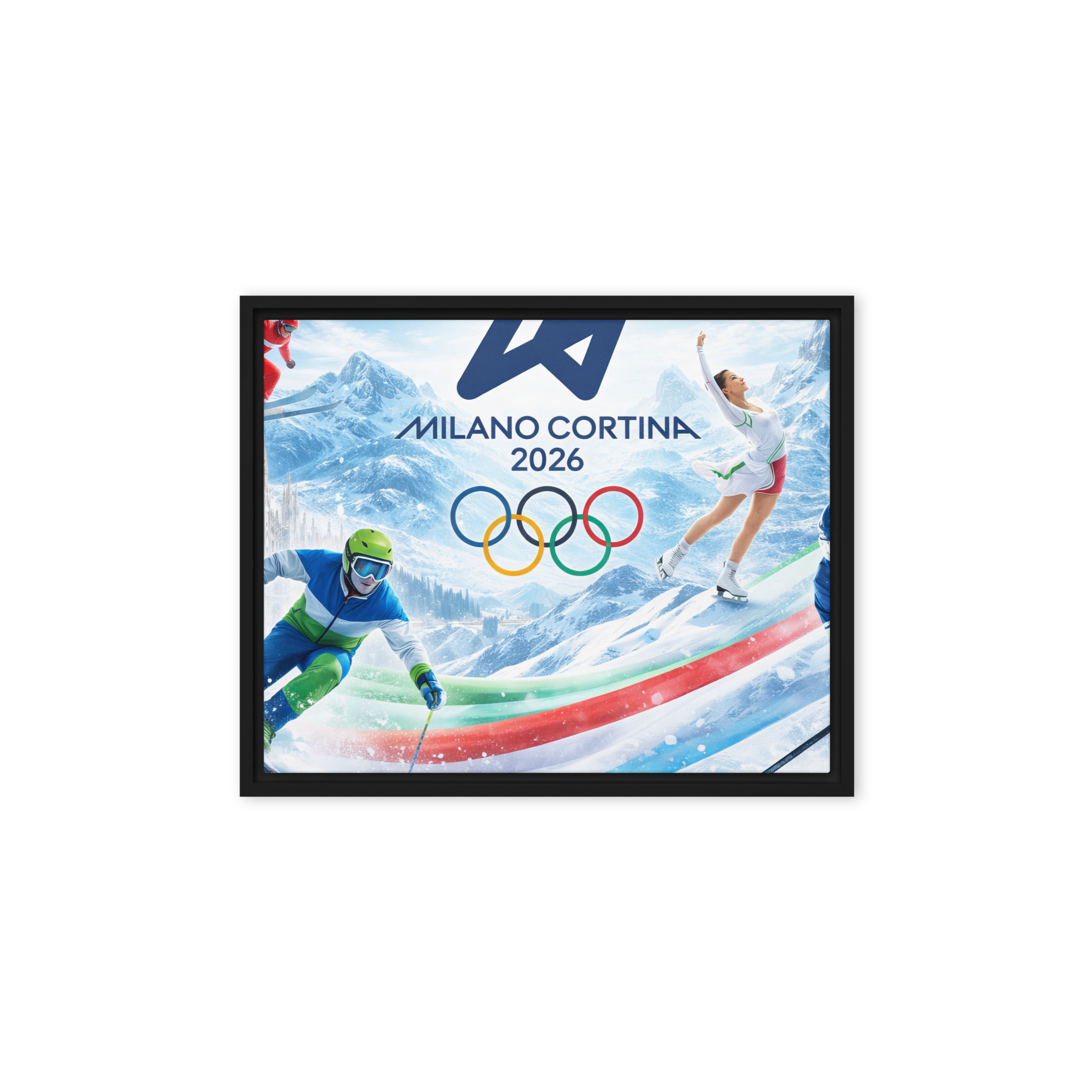 framed canvas | milano cortina 2026 winter olympics sports energy framed canvas | milano cortina 2026 winter olympics sports energy