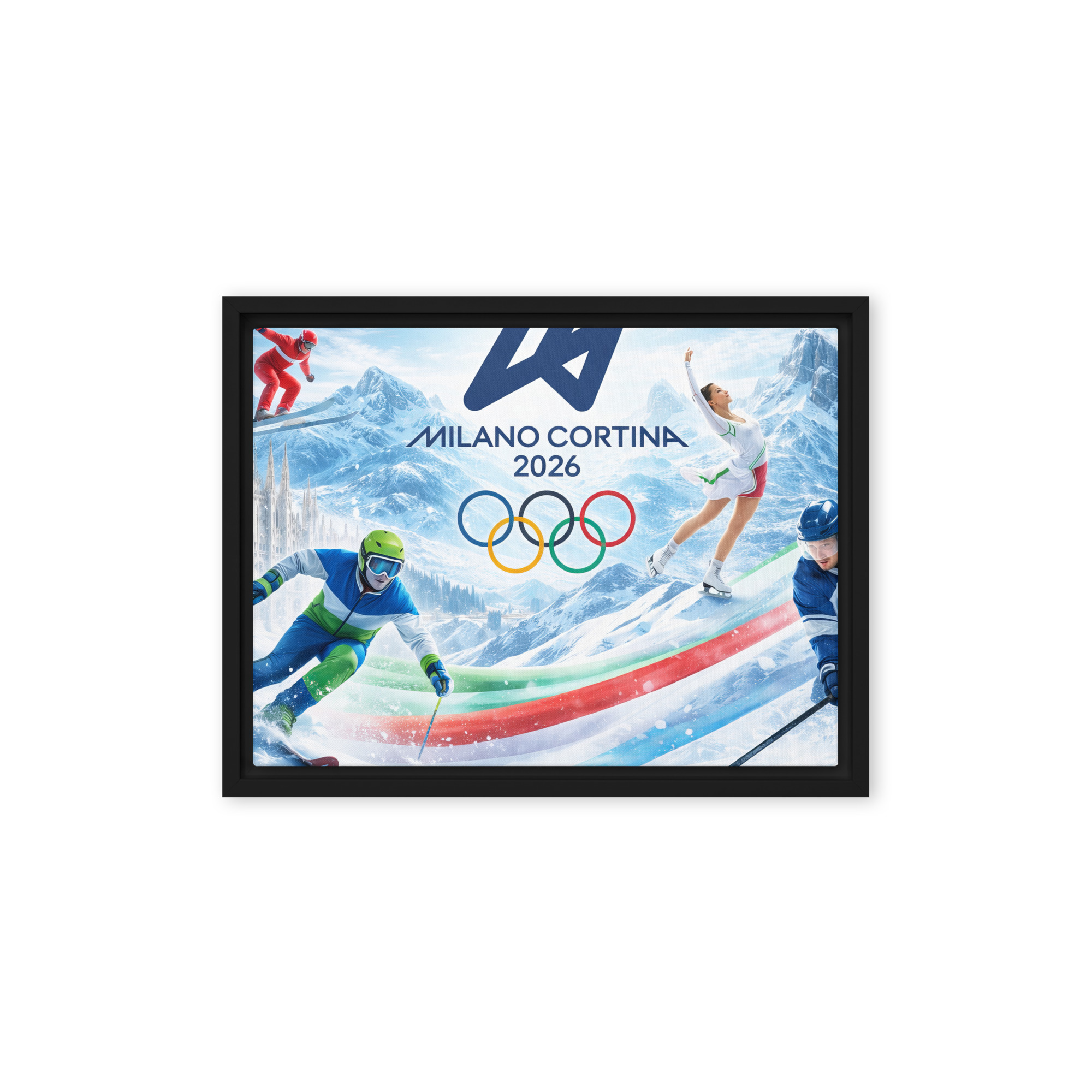 framed canvas | milano cortina 2026 winter olympics sports energy framed canvas | milano cortina 2026 winter olympics sports energy