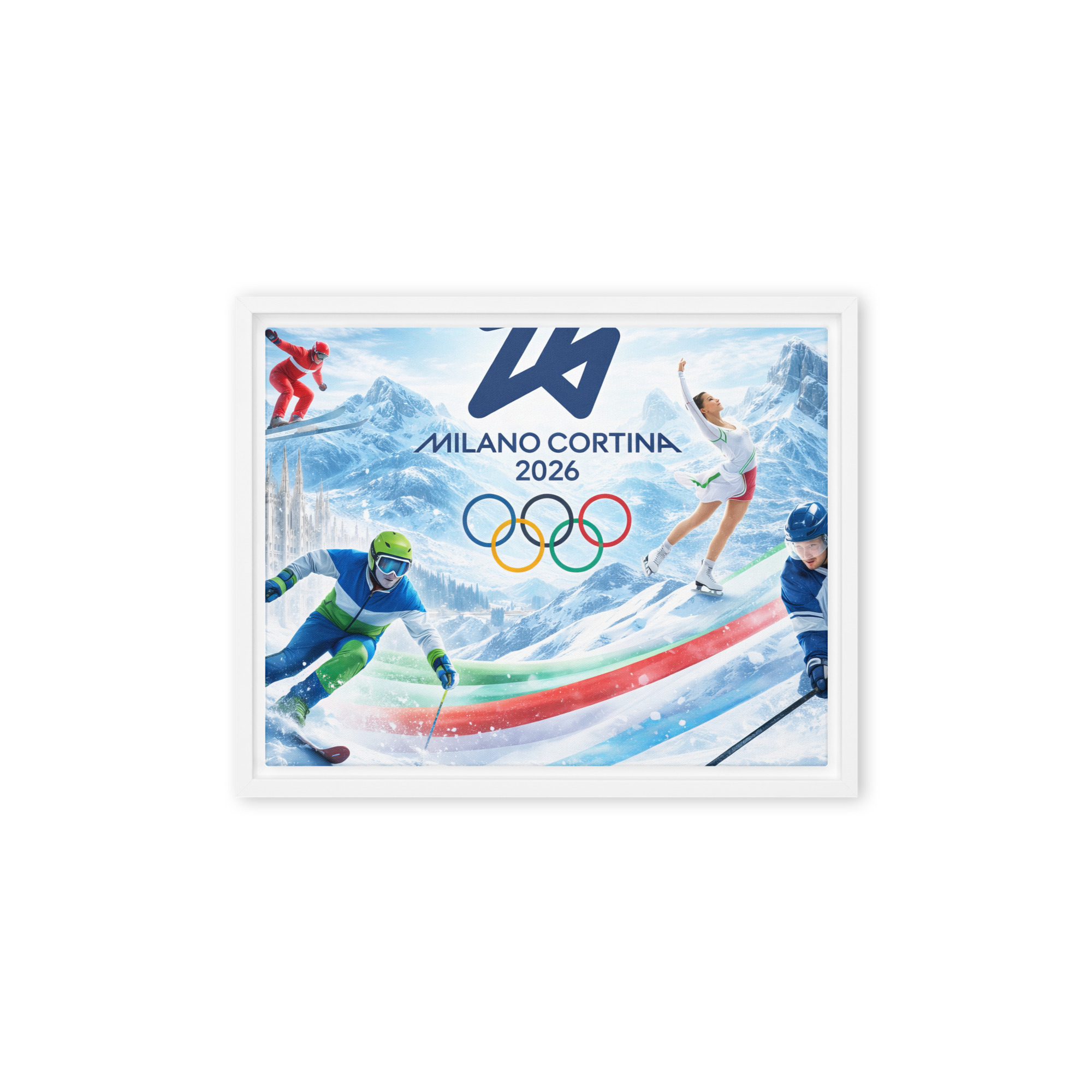 framed canvas | milano cortina 2026 winter olympics sports energy framed canvas | milano cortina 2026 winter olympics sports energy