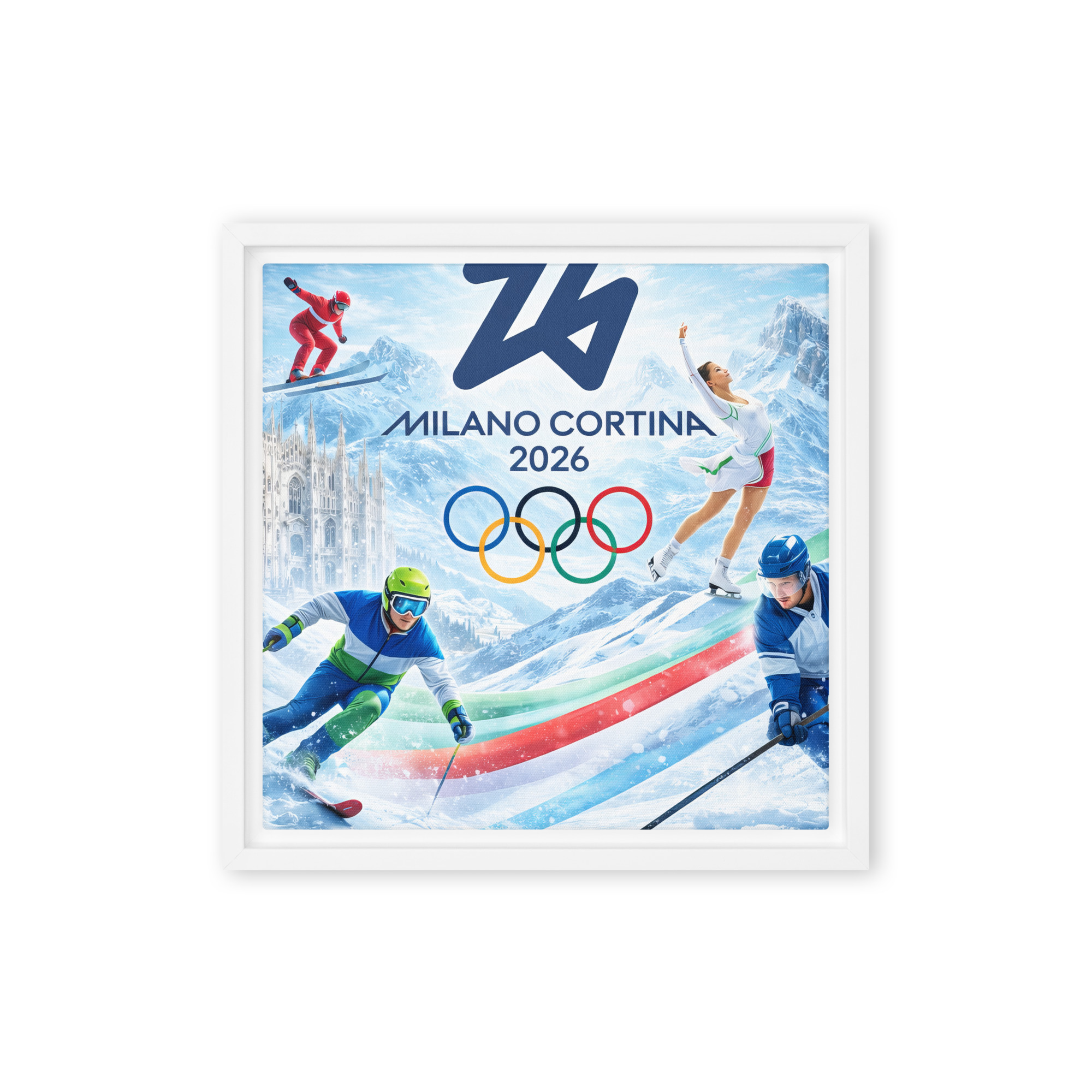 framed canvas | milano cortina 2026 winter olympics sports energy framed canvas | milano cortina 2026 winter olympics sports energy