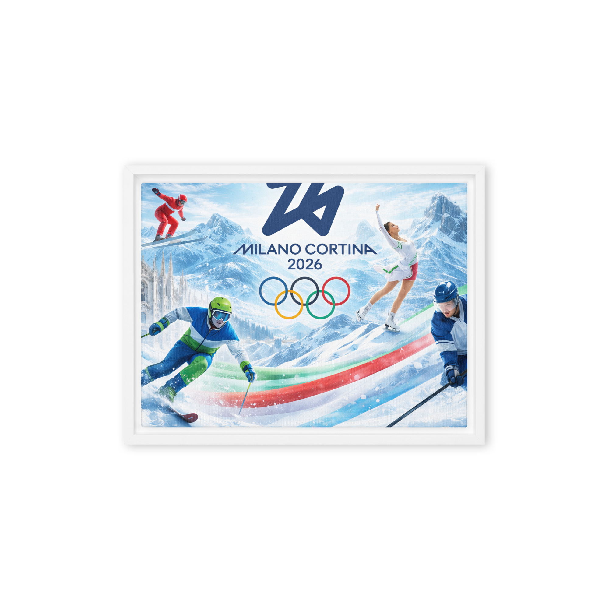 framed canvas | milano cortina 2026 winter olympics sports energy framed canvas | milano cortina 2026 winter olympics sports energy