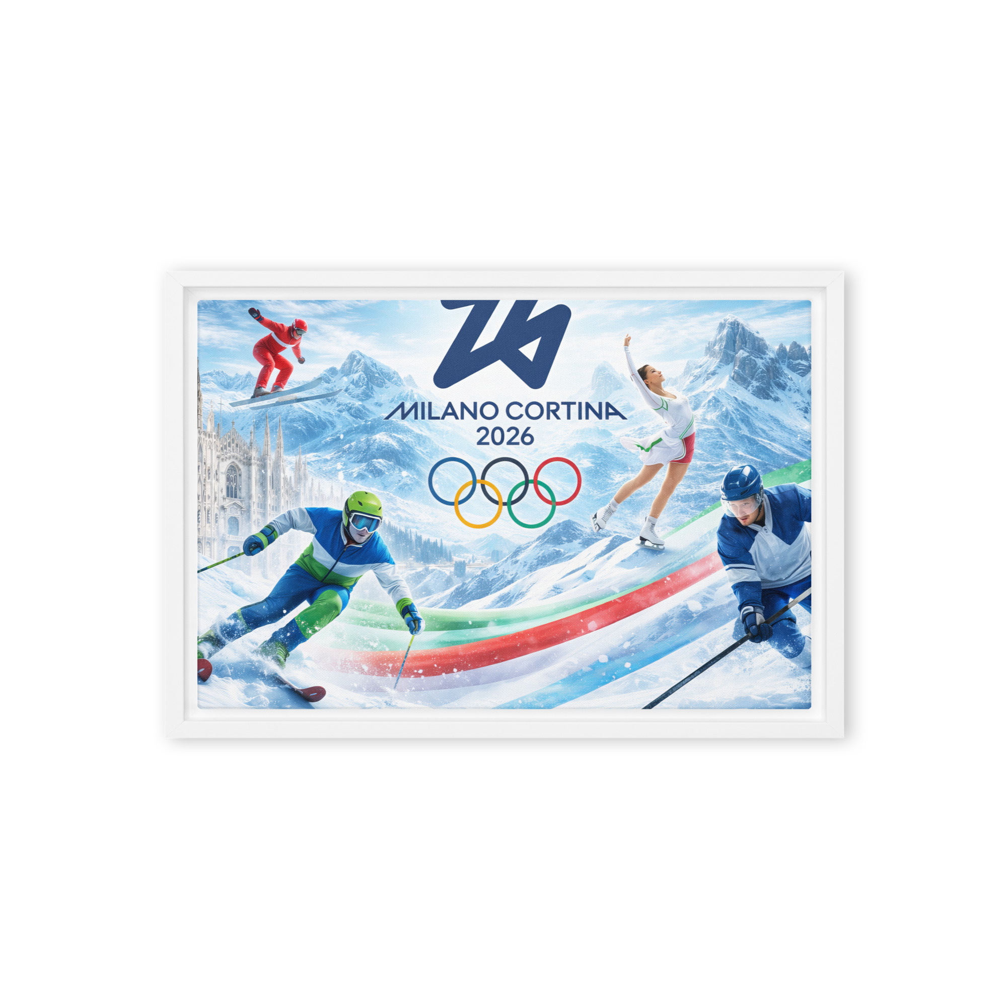 framed canvas | milano cortina 2026 winter olympics sports energy framed canvas | milano cortina 2026 winter olympics sports energy