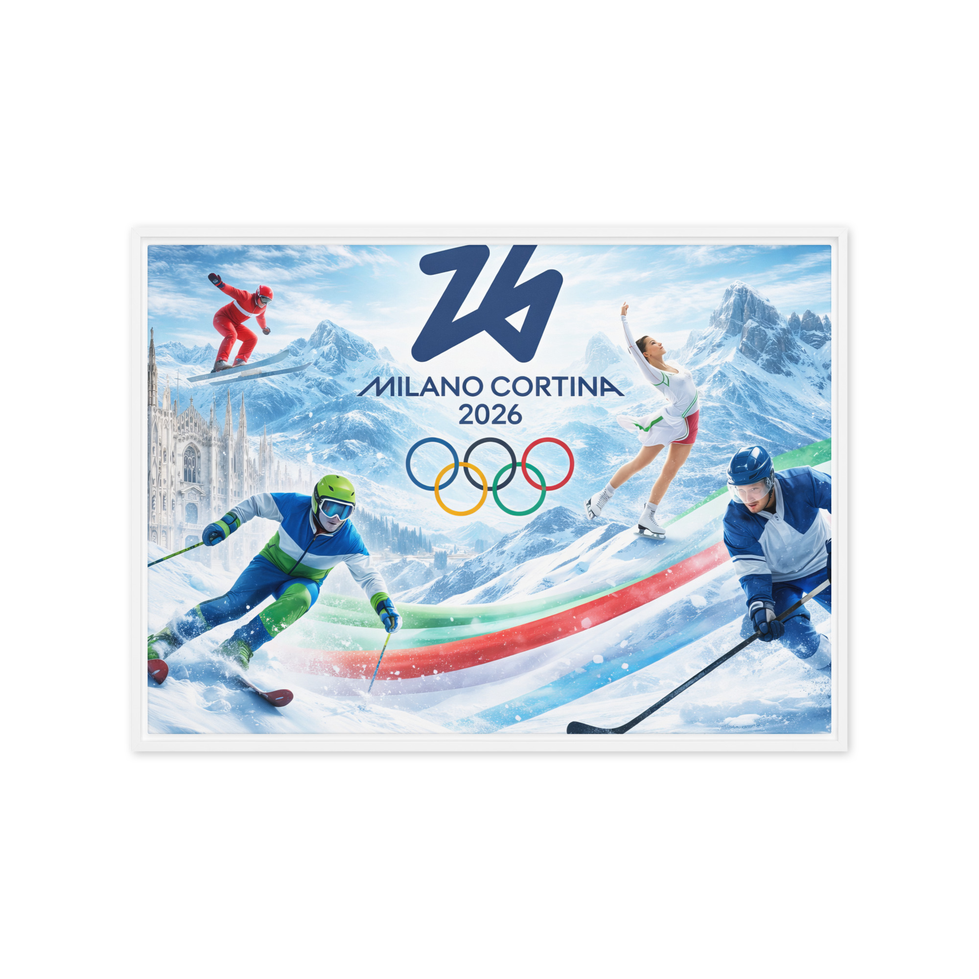 framed canvas | milano cortina 2026 winter olympics sports energy framed canvas | milano cortina 2026 winter olympics sports energy