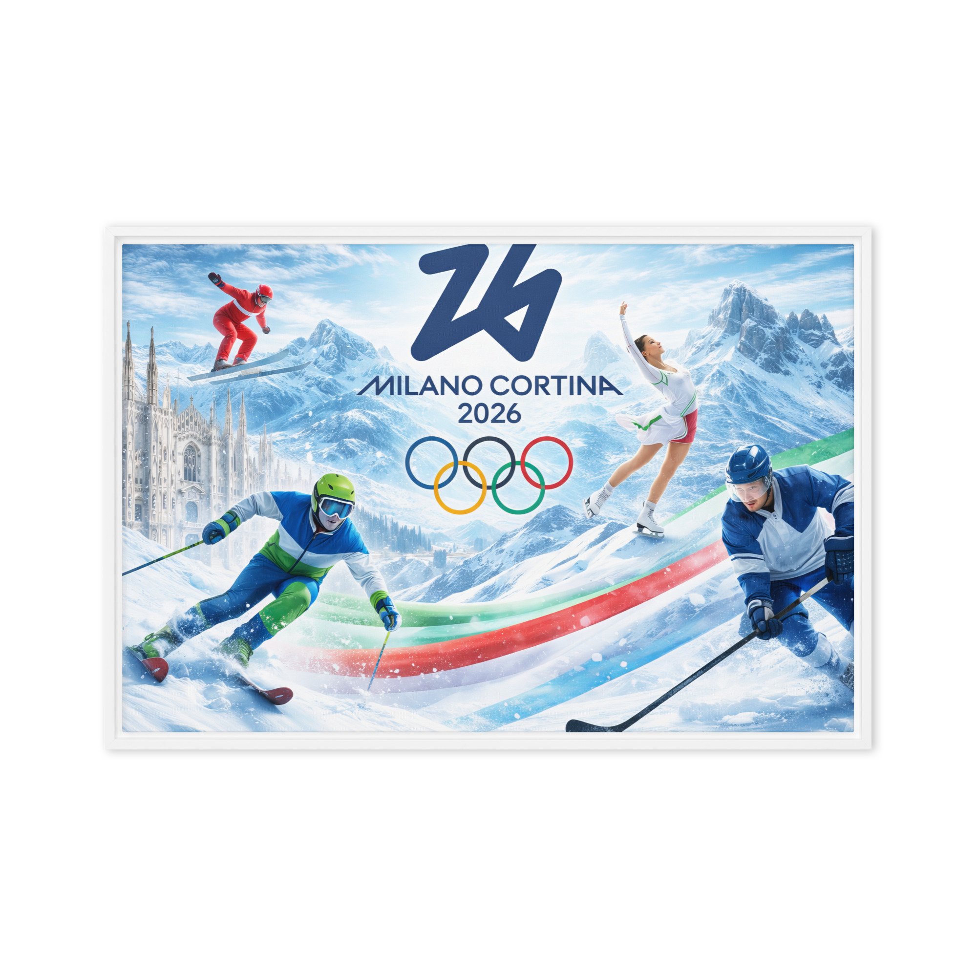 framed canvas | milano cortina 2026 winter olympics sports energy framed canvas | milano cortina 2026 winter olympics sports energy