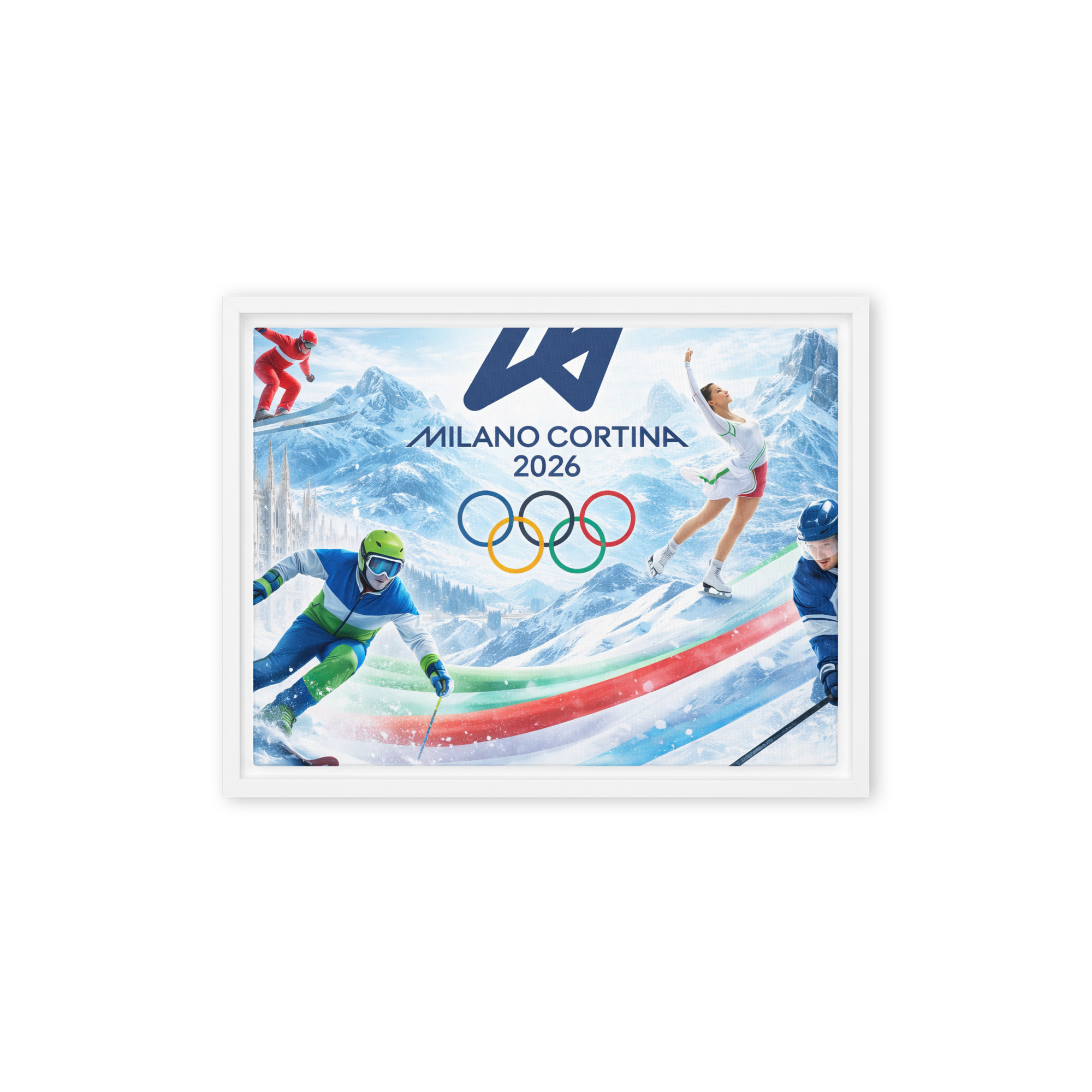 framed canvas | milano cortina 2026 winter olympics sports energy framed canvas | milano cortina 2026 winter olympics sports energy