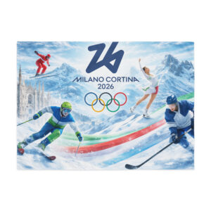 indoor wall tapestry | milano cortina 2026 winter olympics sports energy
