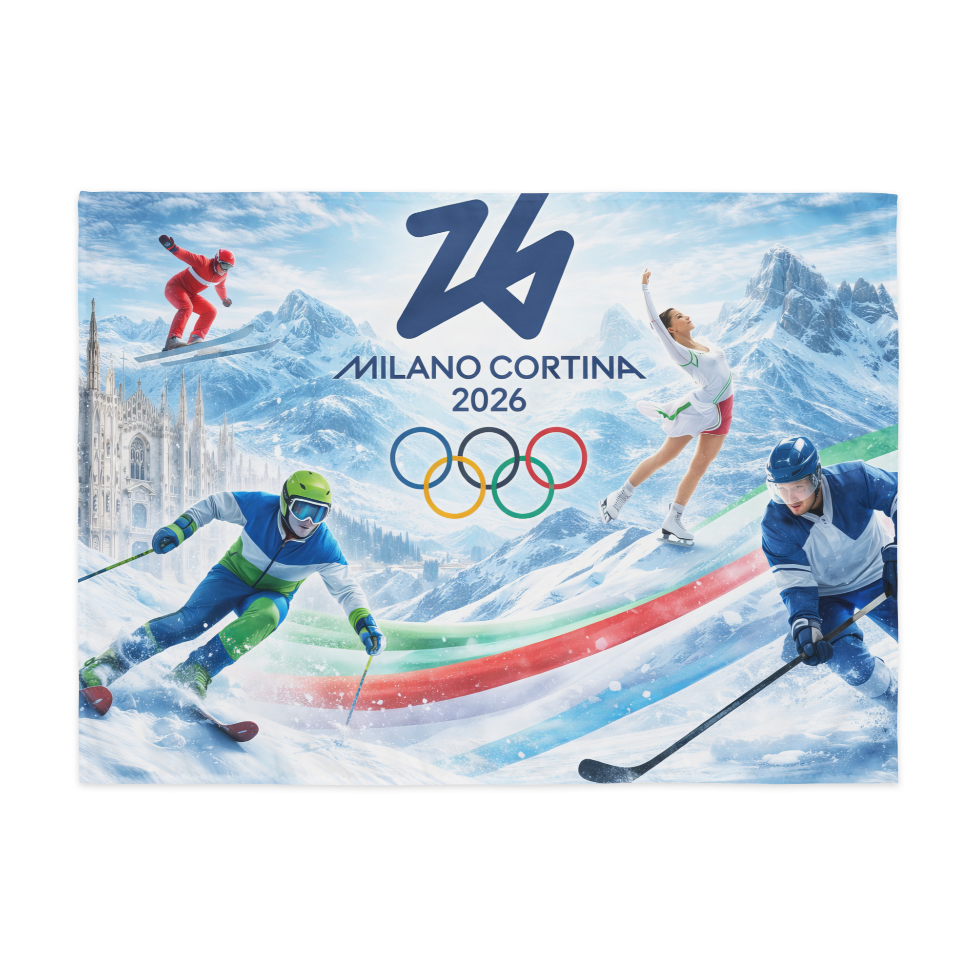 indoor wall tapestry | milano cortina 2026 winter olympics sports energy indoor wall tapestry | milano cortina 2026 winter olympics sports energy