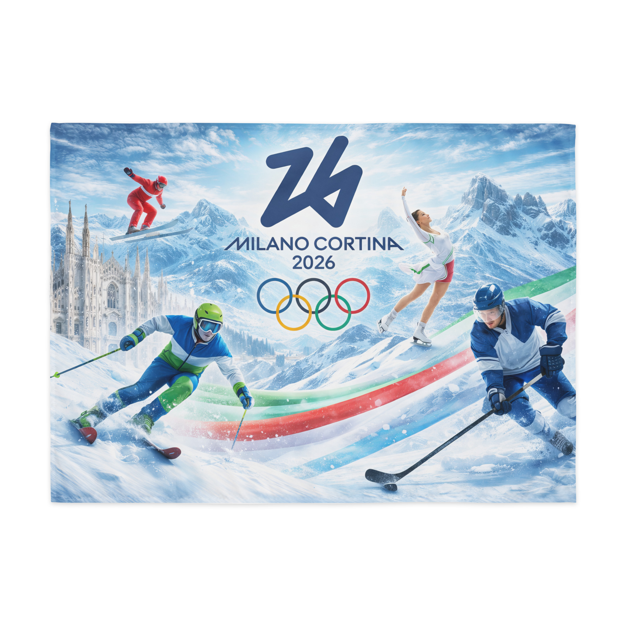 indoor wall tapestry | milano cortina 2026 winter olympics sports energy indoor wall tapestry | milano cortina 2026 winter olympics sports energy