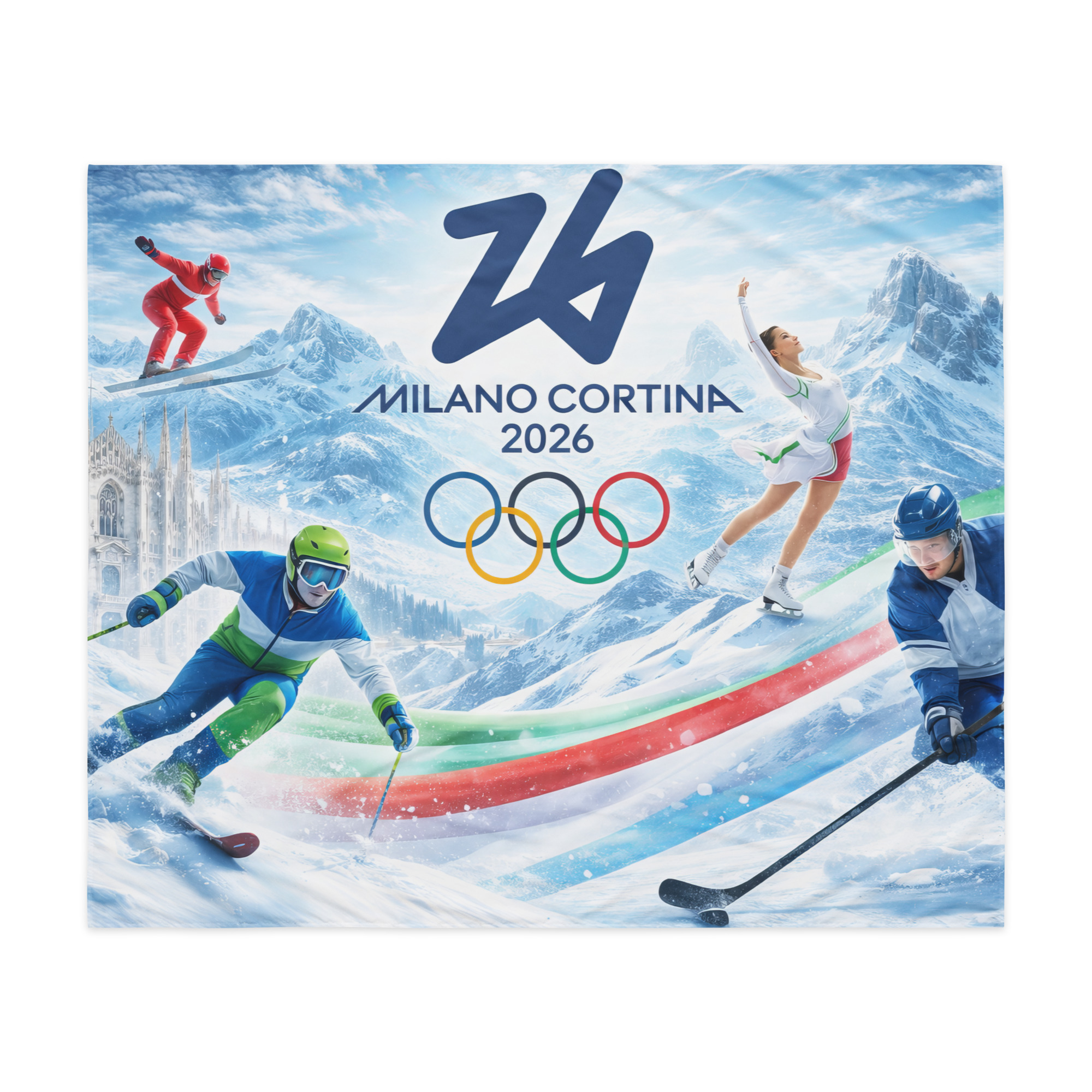 indoor wall tapestry | milano cortina 2026 winter olympics sports energy indoor wall tapestry | milano cortina 2026 winter olympics sports energy