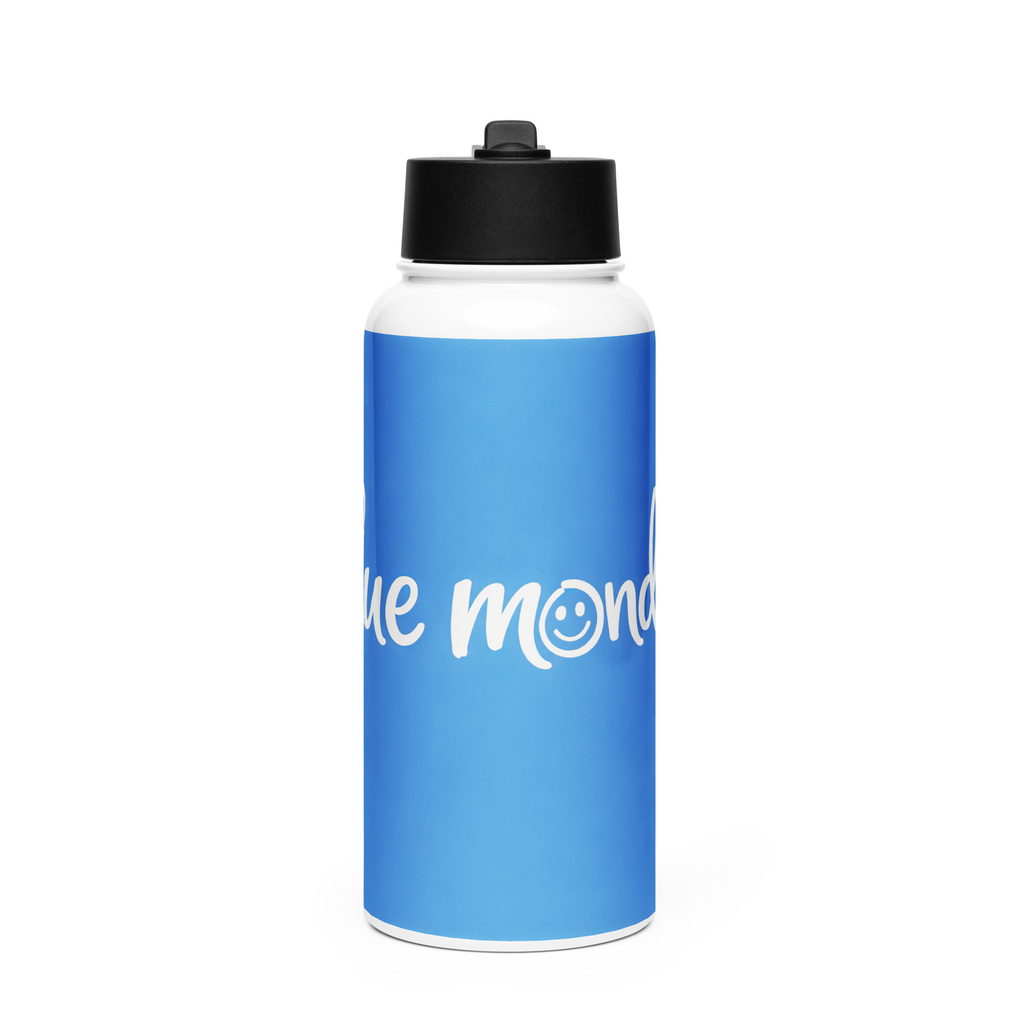 stainless steel water bottle with a straw lid | blue monday stainless steel water bottle with a straw lid | blue monday