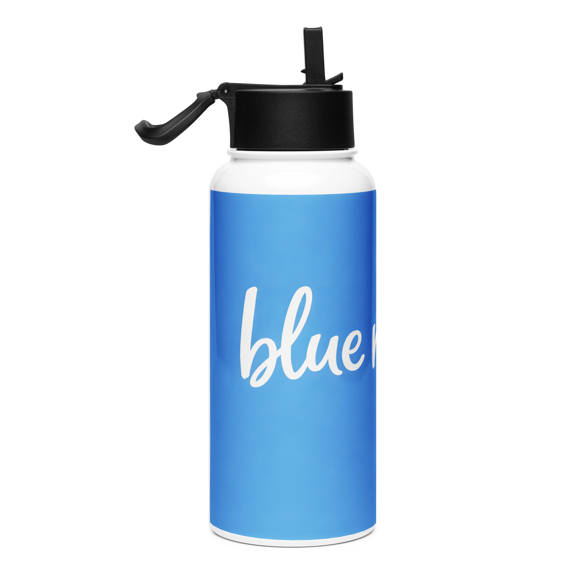 stainless steel water bottle with a straw lid | blue monday stainless steel water bottle with a straw lid | blue monday