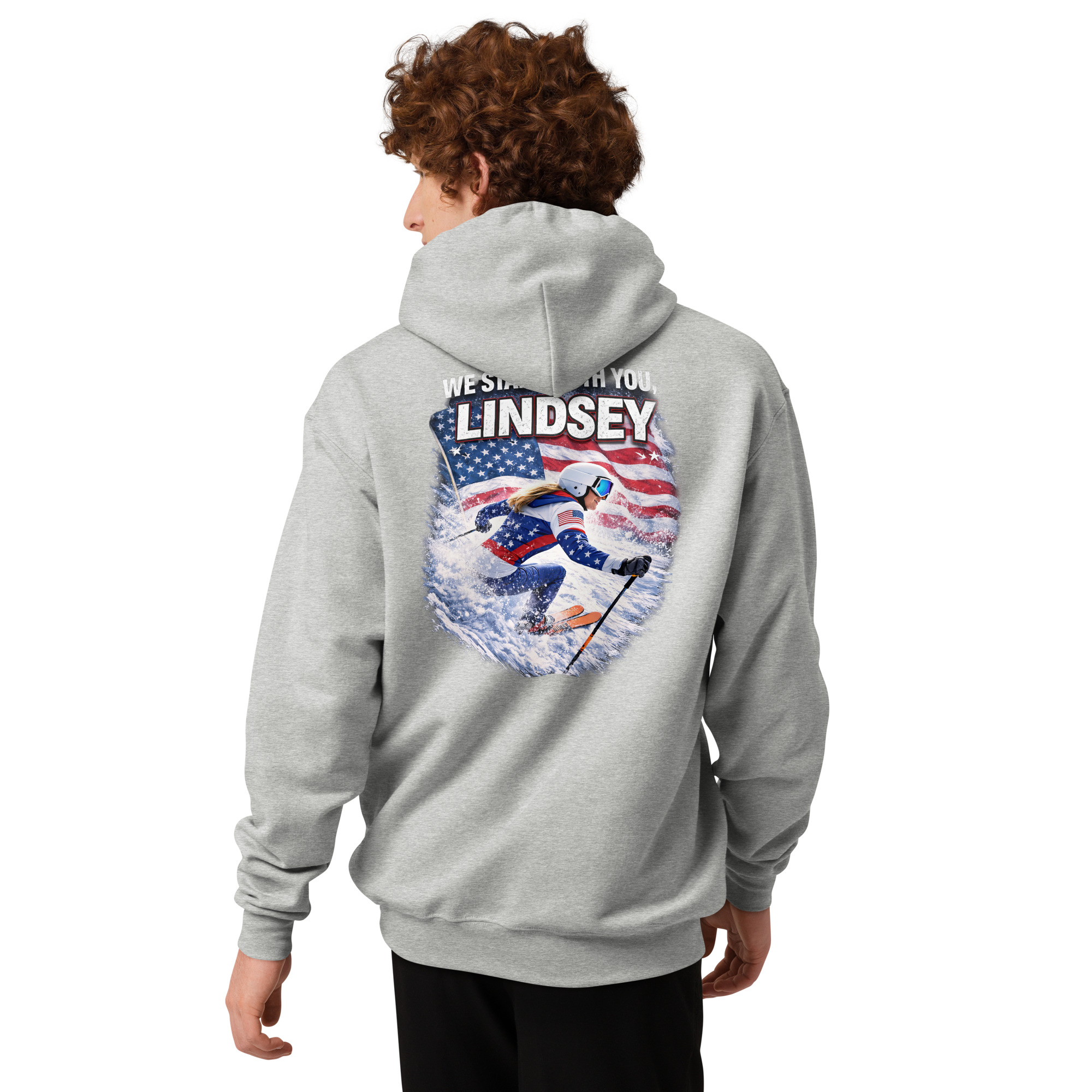 unisex champion hoodie | we stand with you, lindsey unisex champion hoodie | we stand with you, lindsey