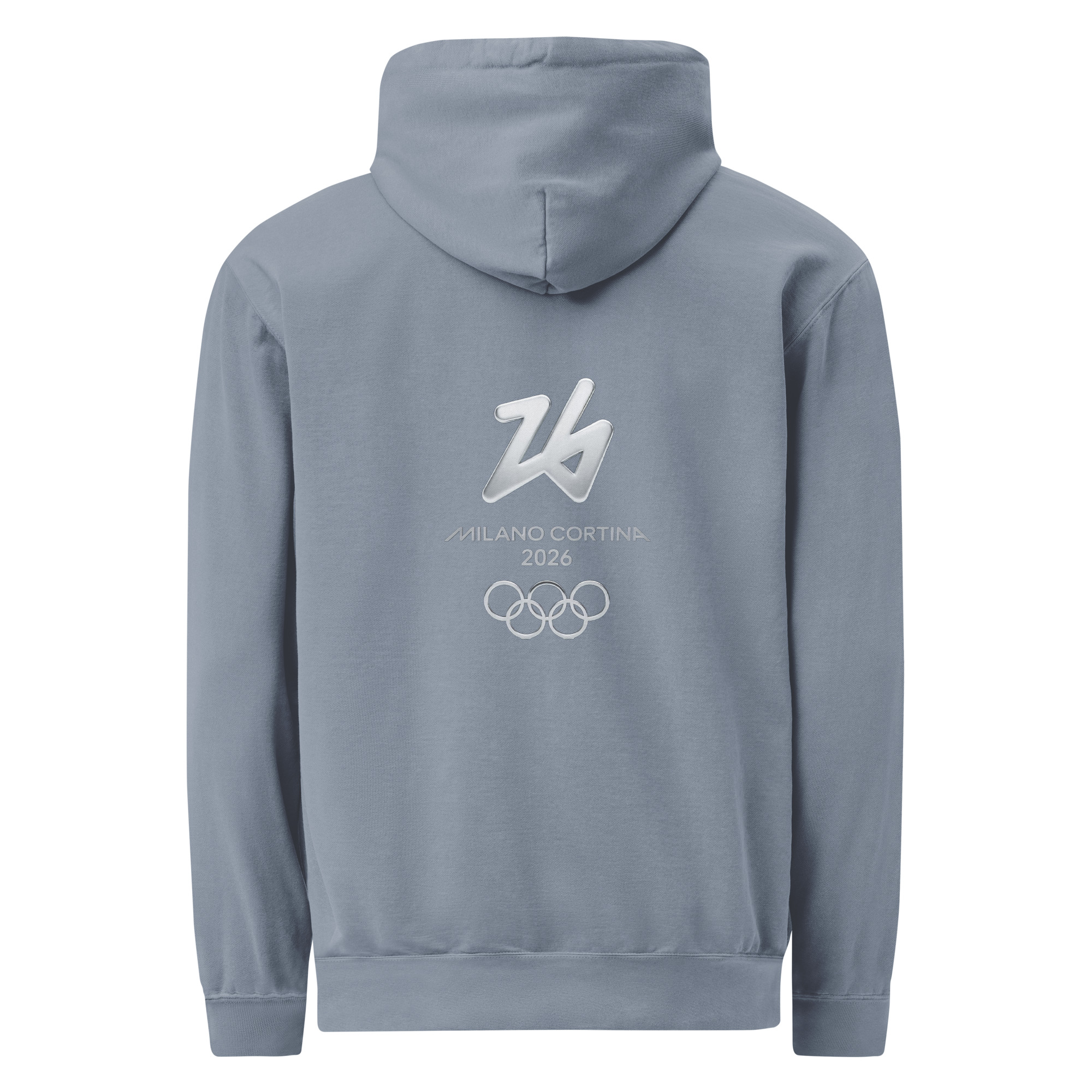 unisex garment dyed hoodie | milano cortina 2026 winter olympics sports energy unisex garment dyed hoodie | milano cortina 2026 winter olympics sports energy