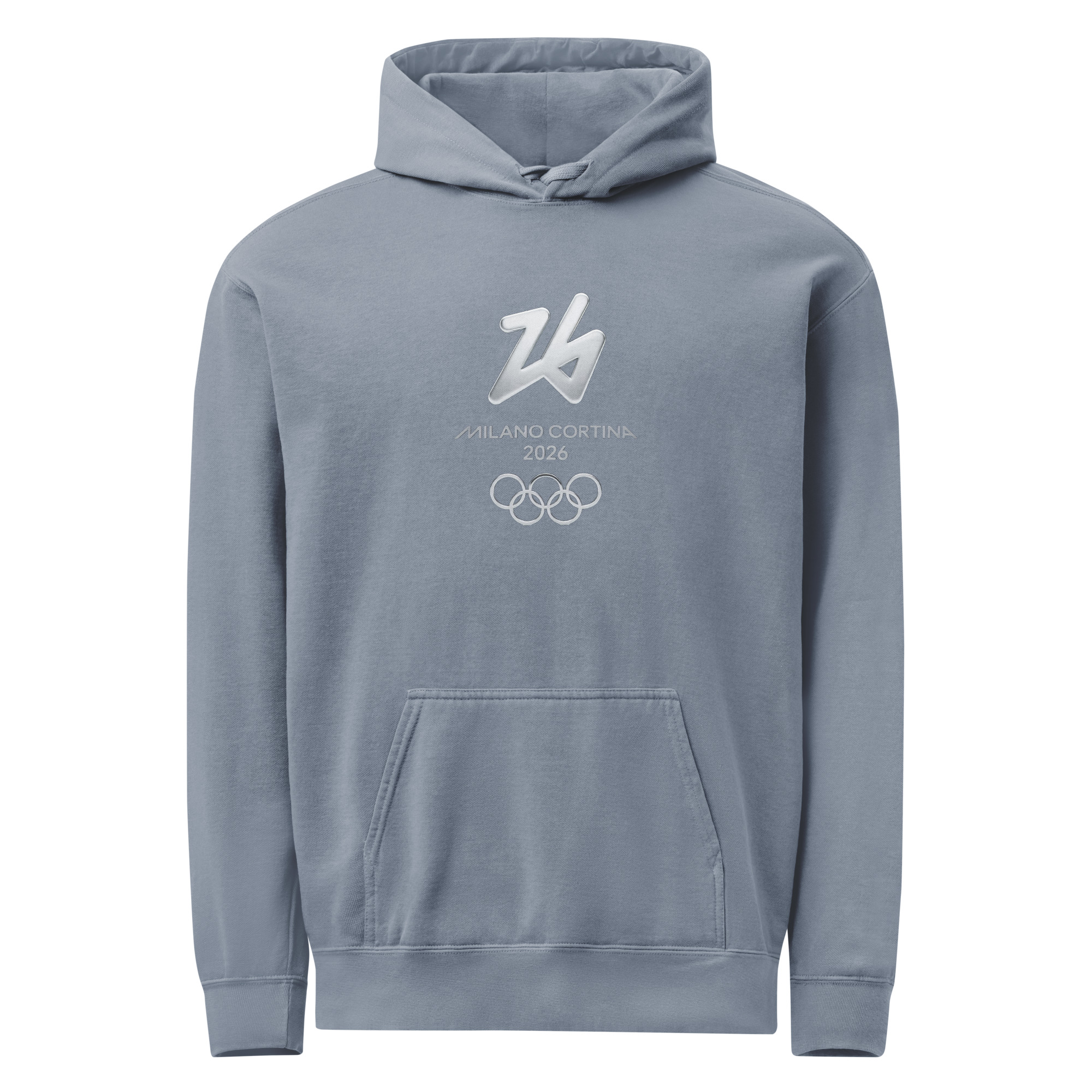 unisex garment dyed hoodie | milano cortina 2026 winter olympics sports energy unisex garment dyed hoodie | milano cortina 2026 winter olympics sports energy